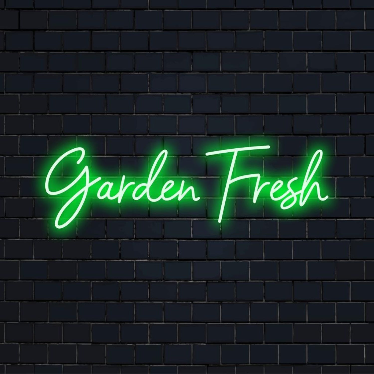 Garden Fresh Bright Green Stylized Led Neon Sign For Cafe Restaurant Decor | Shineneon