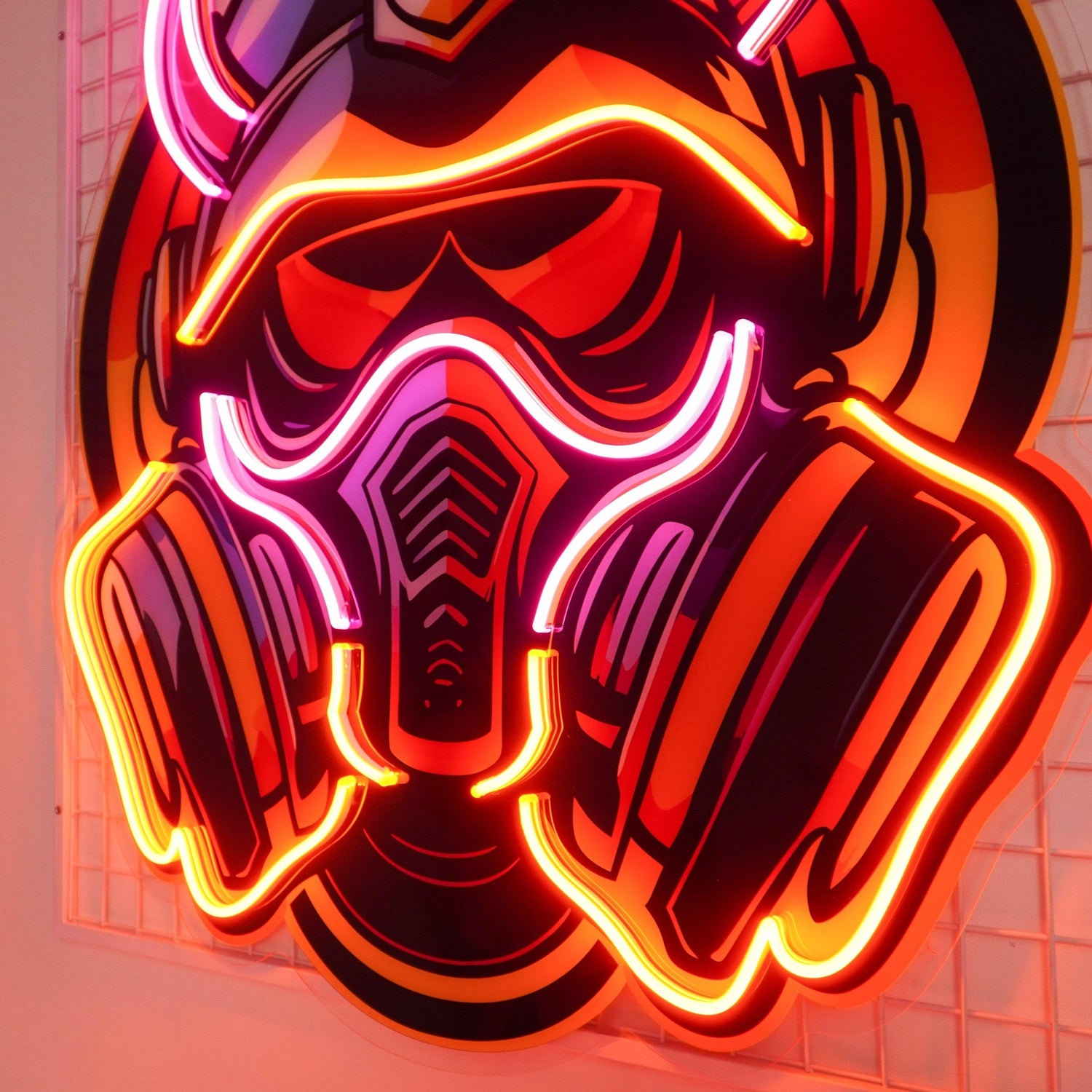 Gas Mask Esport Uv Printed Led Neon Sign For Gaming Room Decor | Shineneon