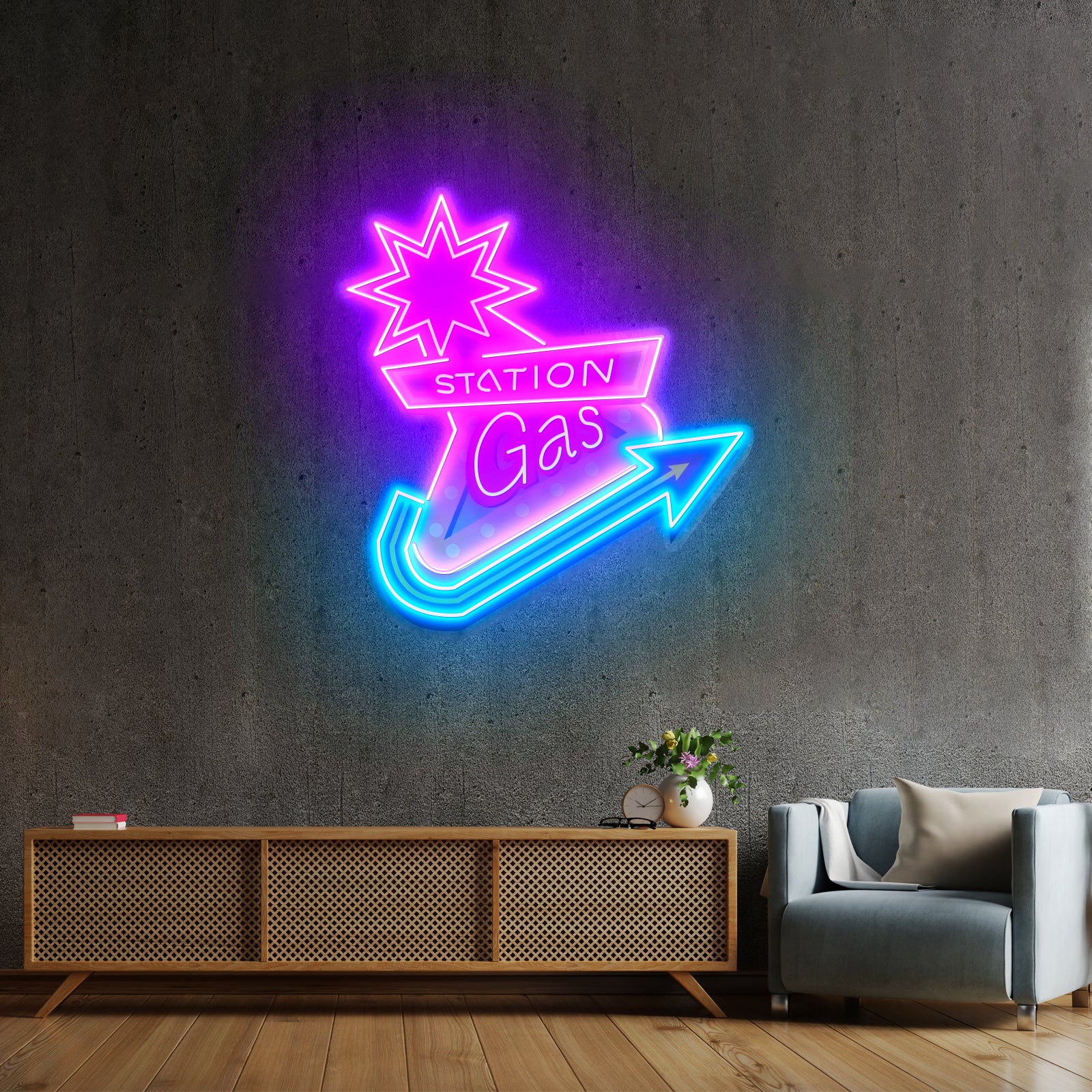 Gas Station Custom Led Signs Artwork For Sale