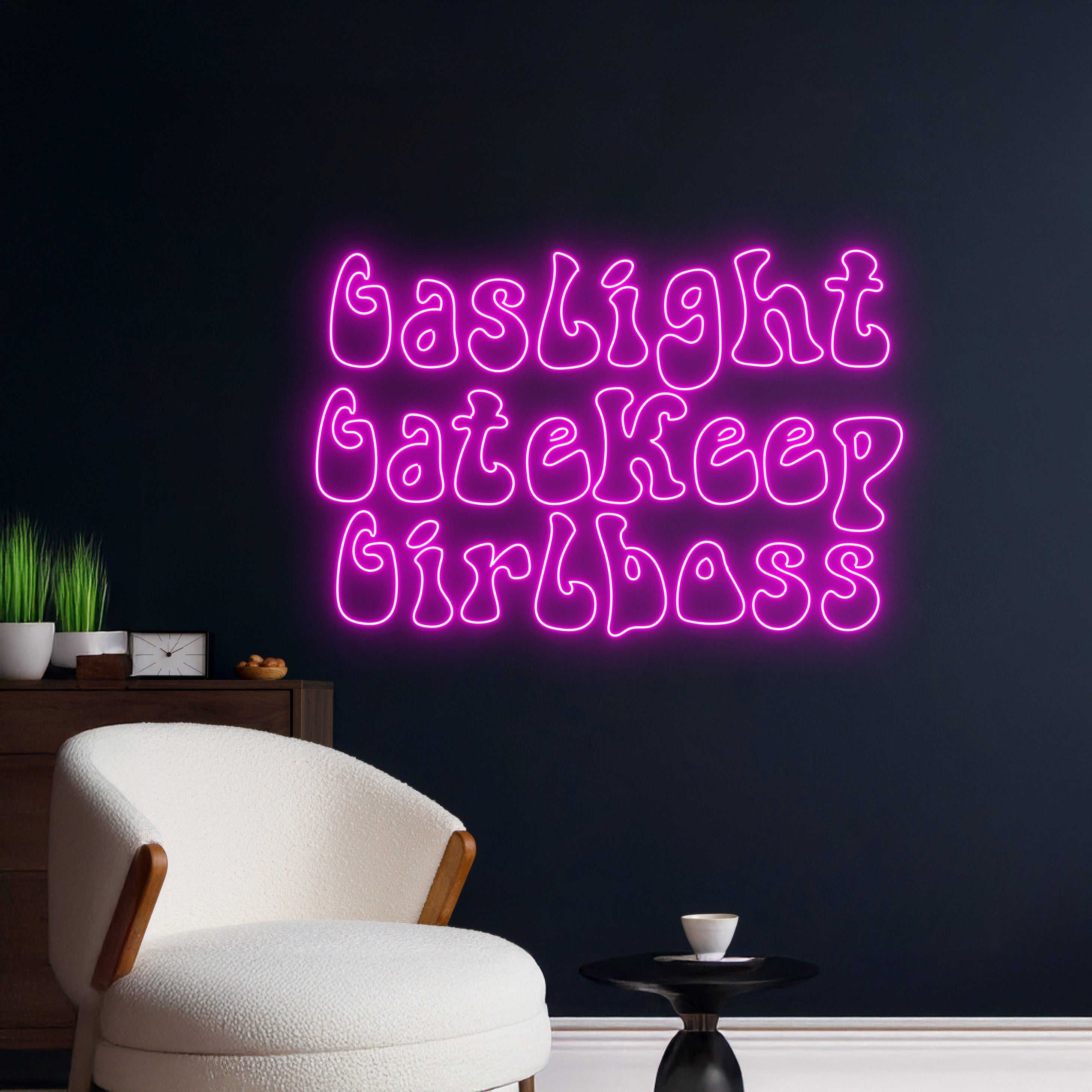 Gaslight Gate Keep Girl Boss Led Sign | Shineneon