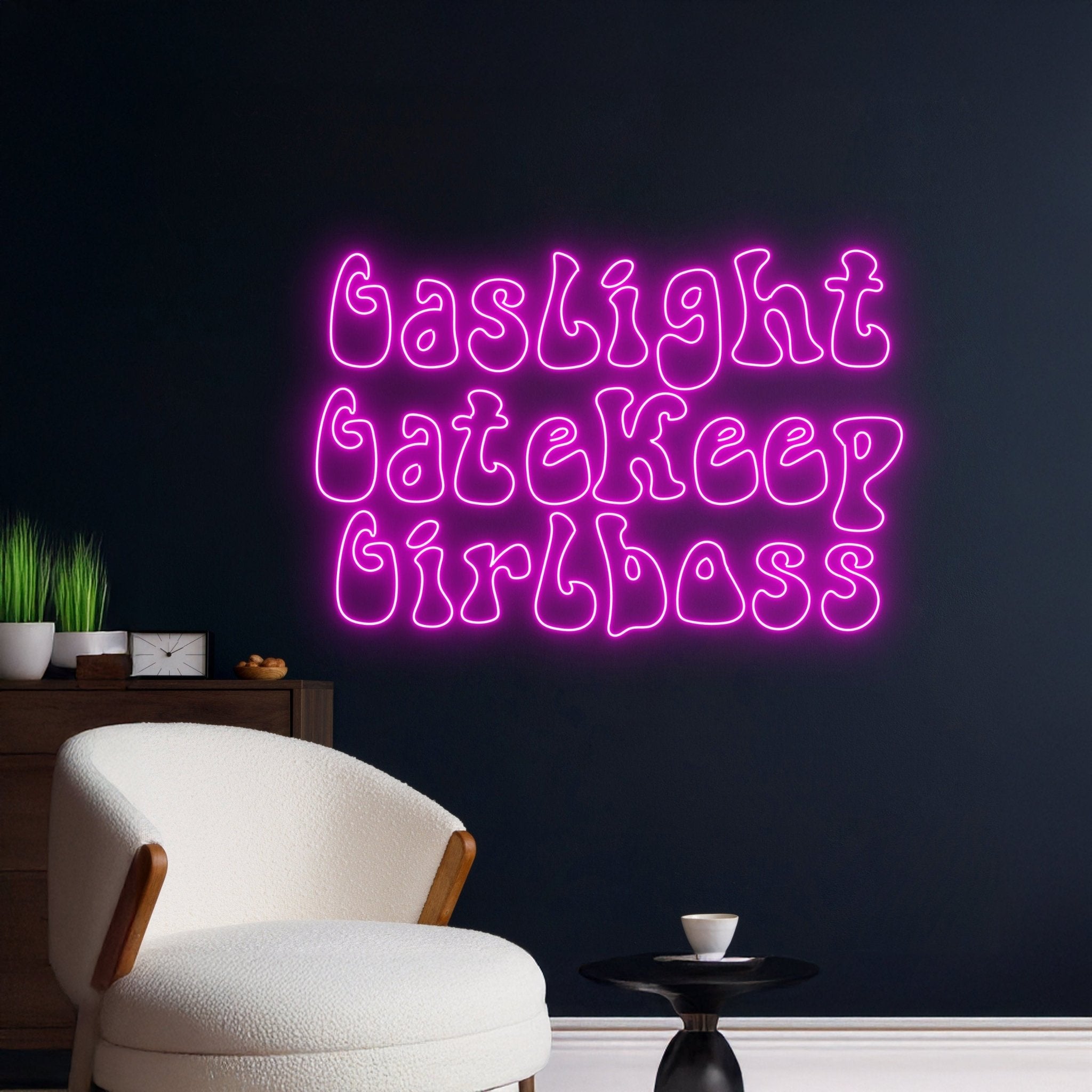 Gaslight Gate Keep Girl Boss Led Sign - Shineneon