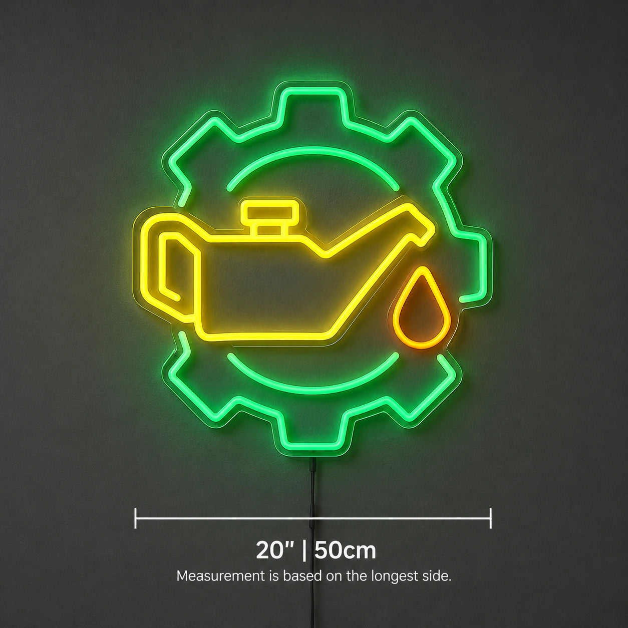 Gear Oil Can Neon Sign LED Neon Sign size image