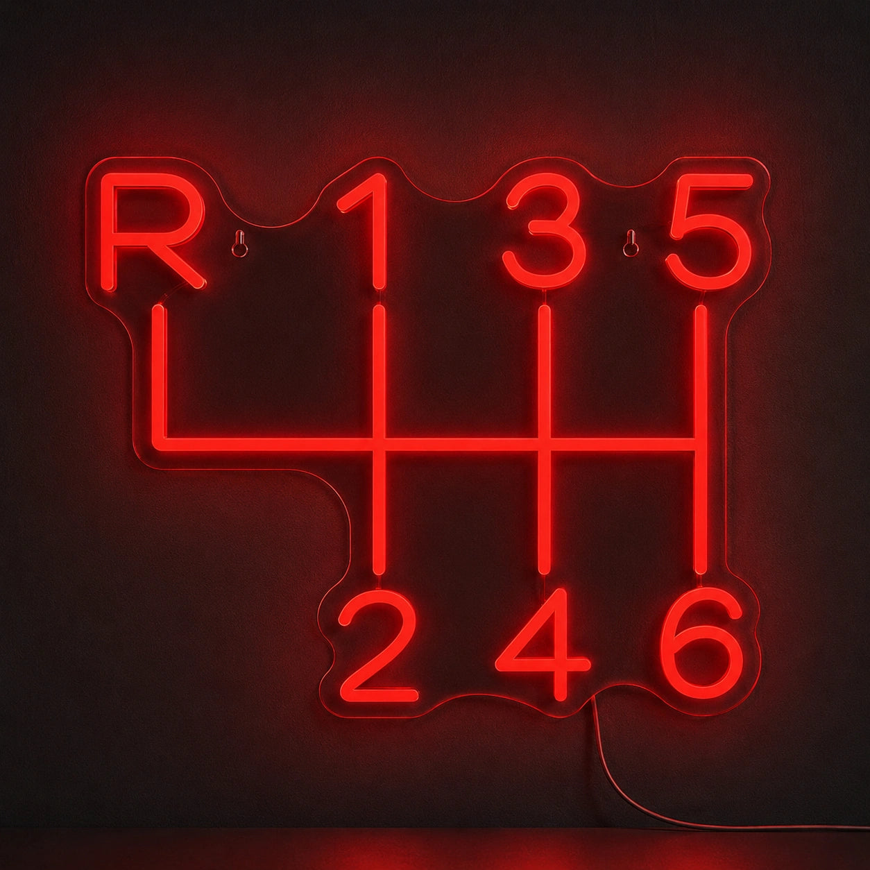 Gear Shift Pattern Neon Sign LED Neon Sign high-converting product image
