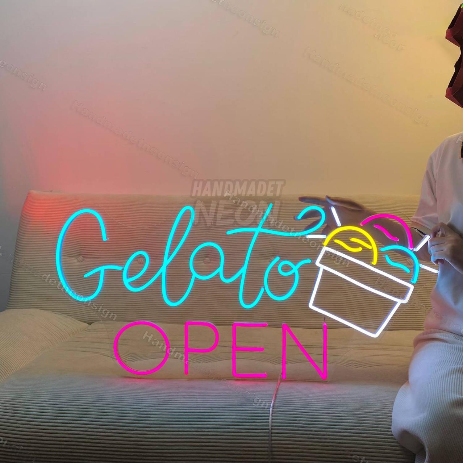 Gelato Open Led Neon Sign Ice Cream Led Neon Sign | Shineneon