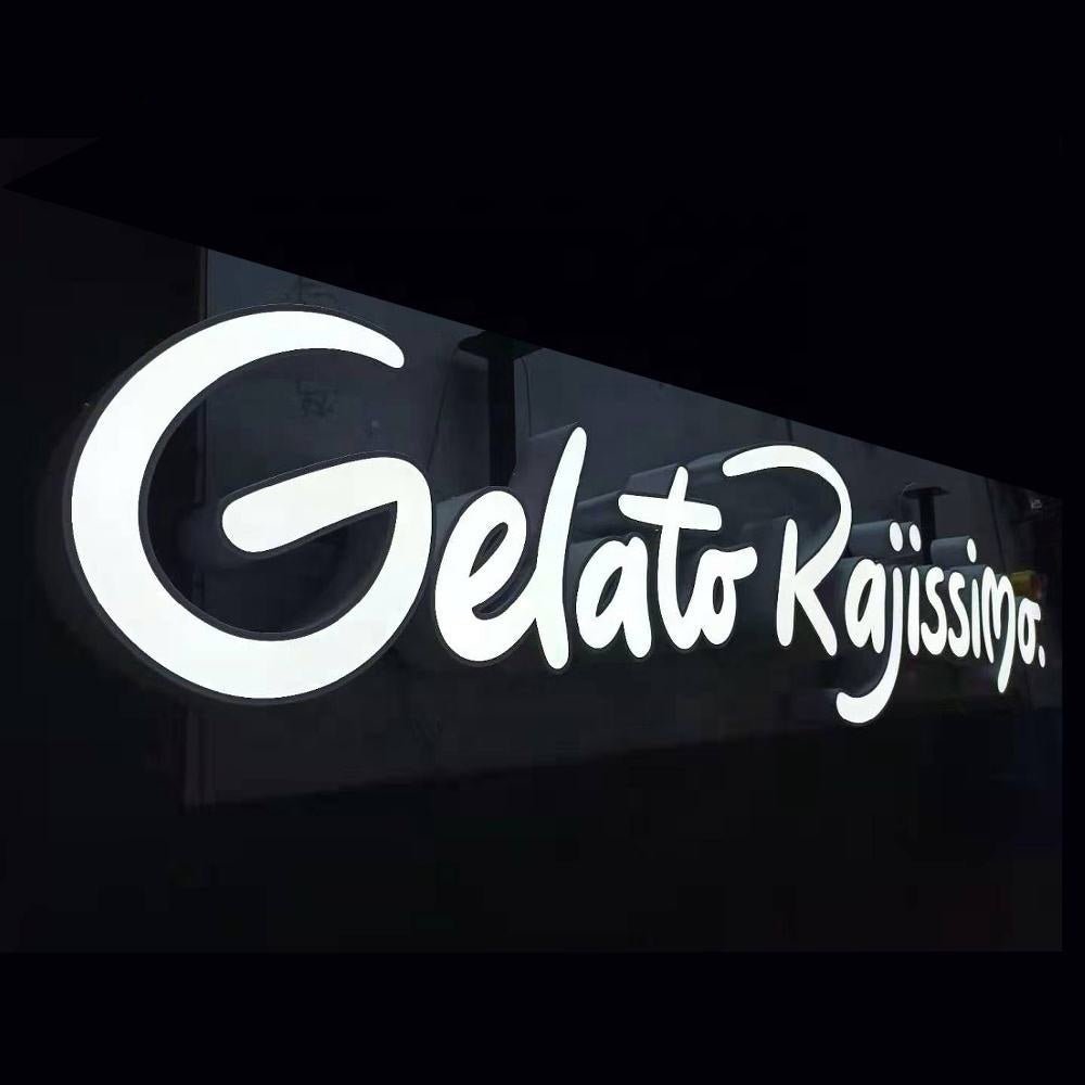Gelato Rajissimo 3D Frontlit Channel Letters Led Light Sign - Shineneon