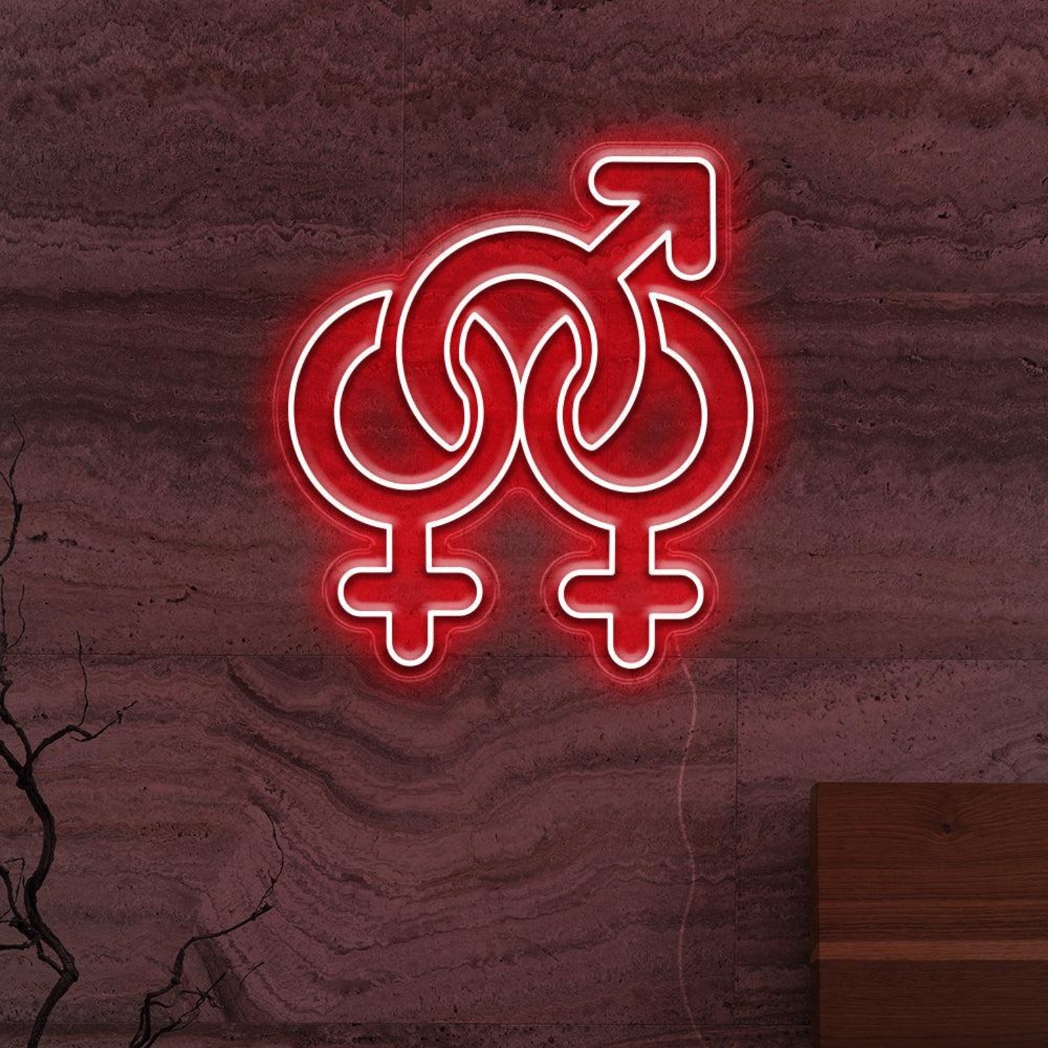 Gender Fluid Symbols Led Neon Sign For Lgbtq Bars Studios | Shineneon
