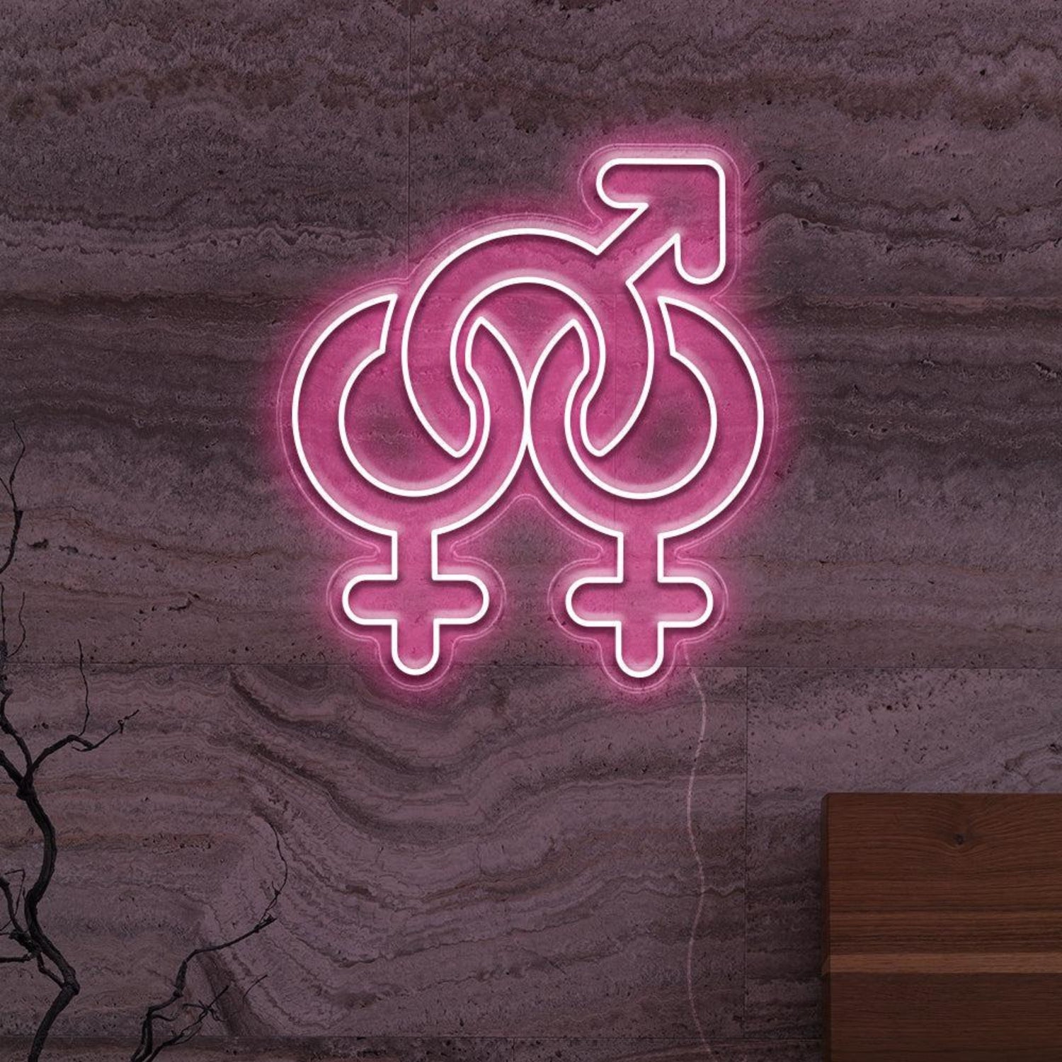 Gender Fluid Symbols Led Neon Sign For Lgbtq Bars Studios | Shineneon