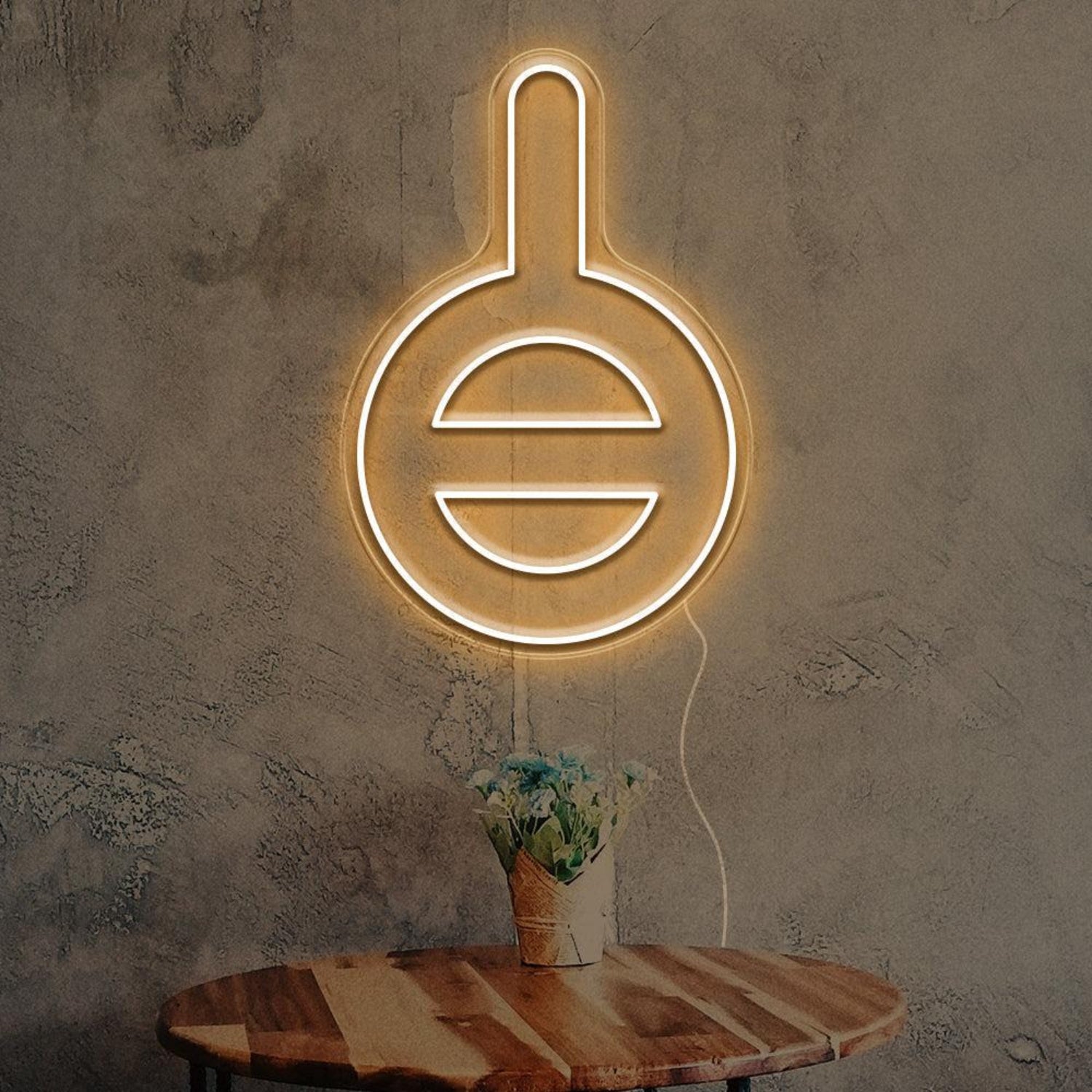 Gender Neutral Warm Yellow Bulb Led Neon Sign For Cafe Home Decor | Shineneon