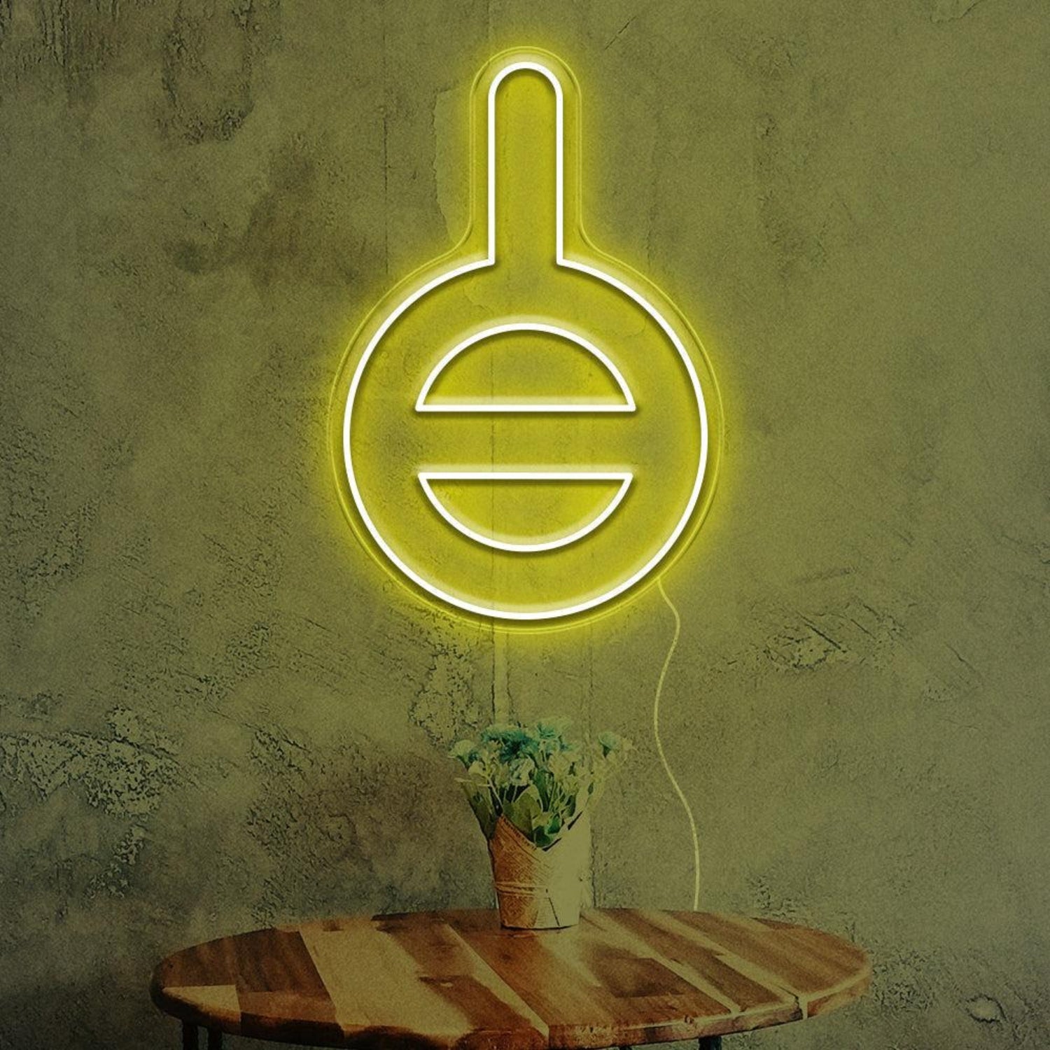Gender Neutral Warm Yellow Bulb Led Neon Sign For Cafe Home Decor | Shineneon