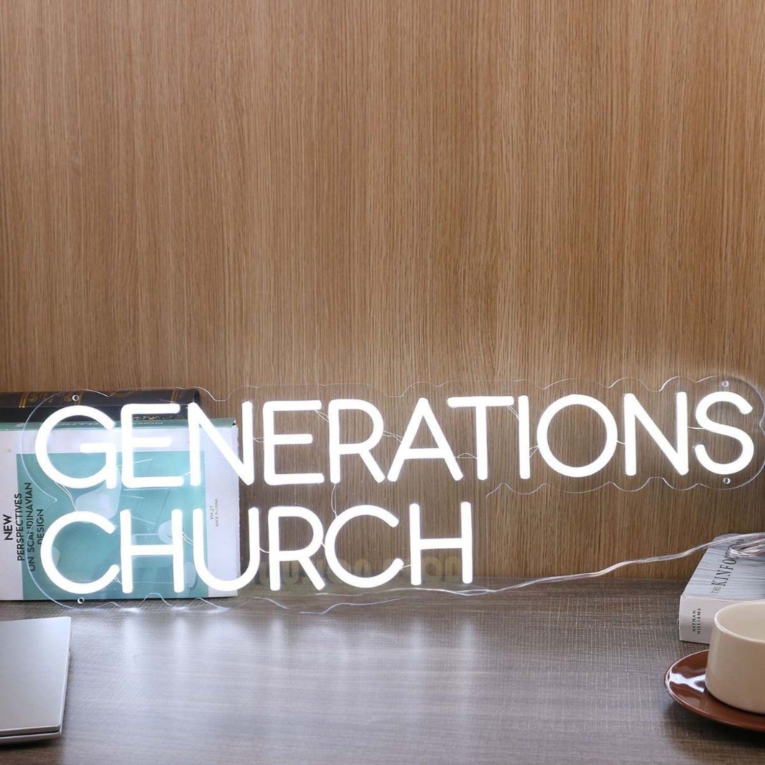 Generations Church White Led Neon Sign - Shineneon