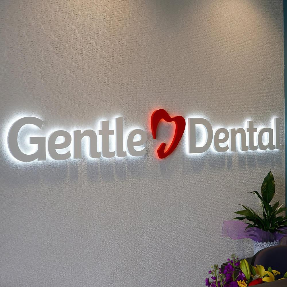 Gentle Dental 3D Backlit Letters Business Metal Led Sign - Shineneon