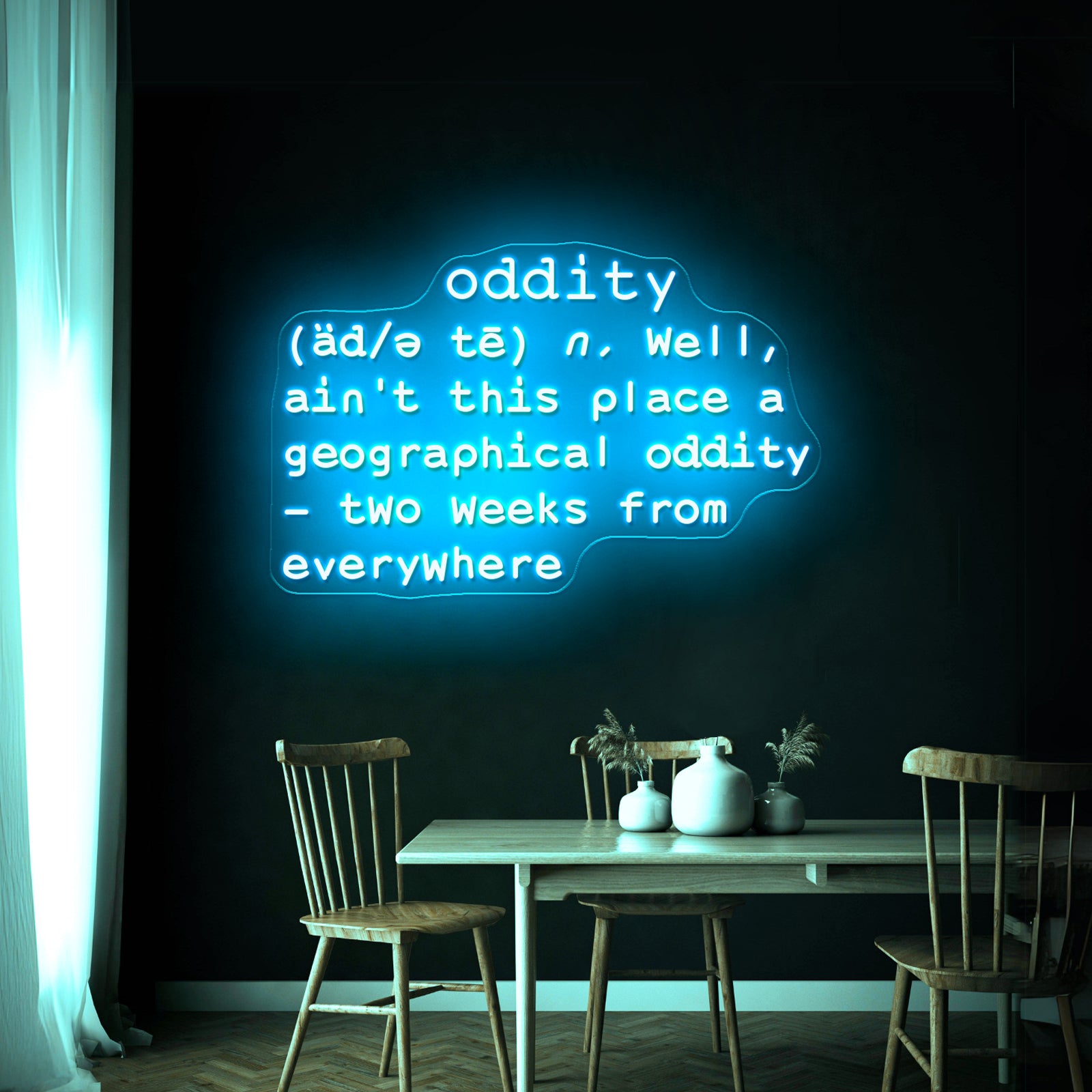 Geographical Oddity Artwork Neon Led Signs