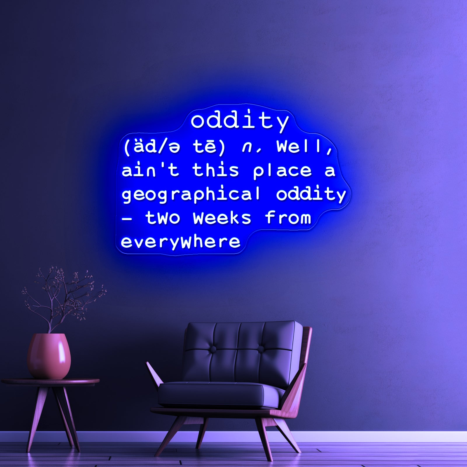 Geographical Oddity Artwork Neon Led Signs