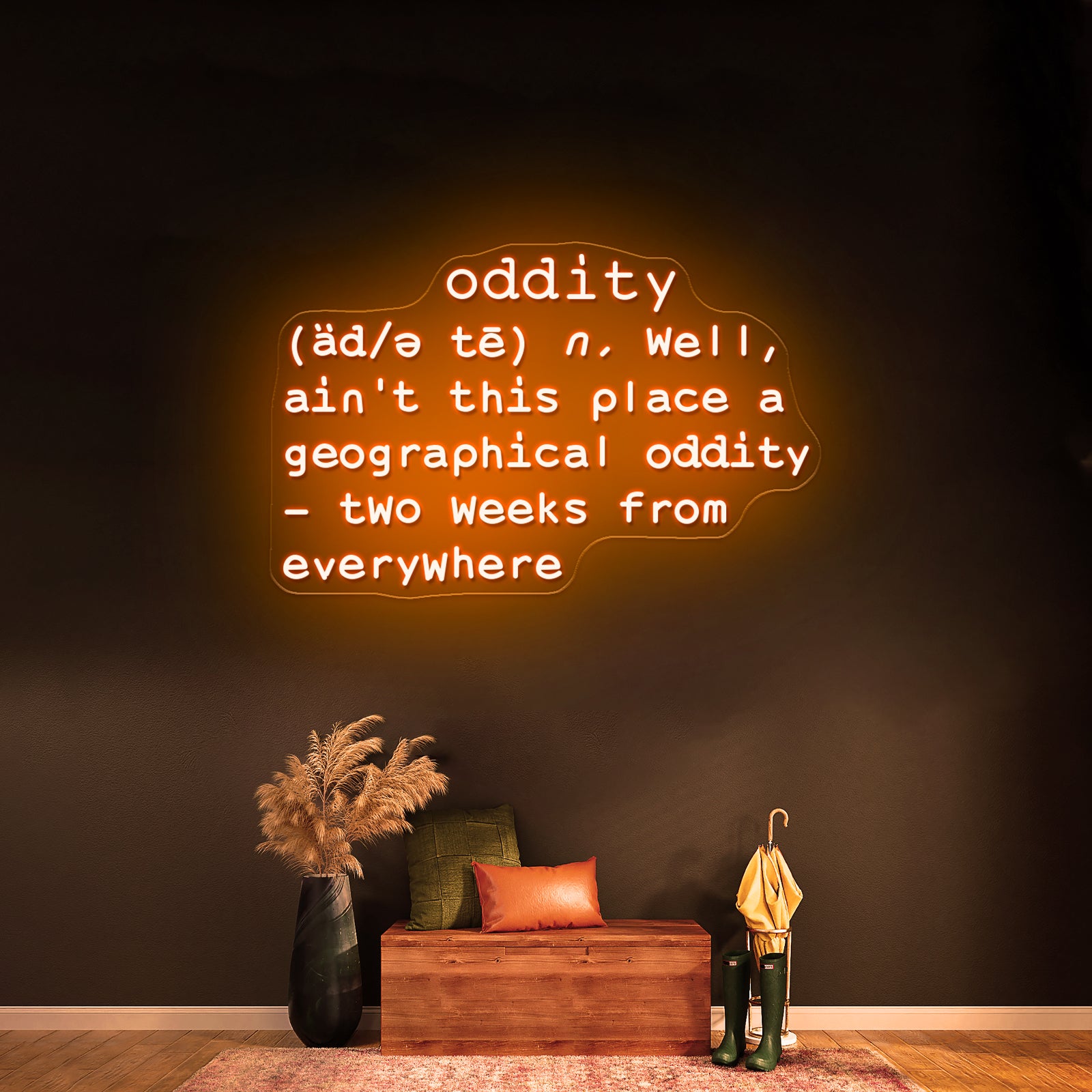 Geographical Oddity Artwork Neon Led Signs