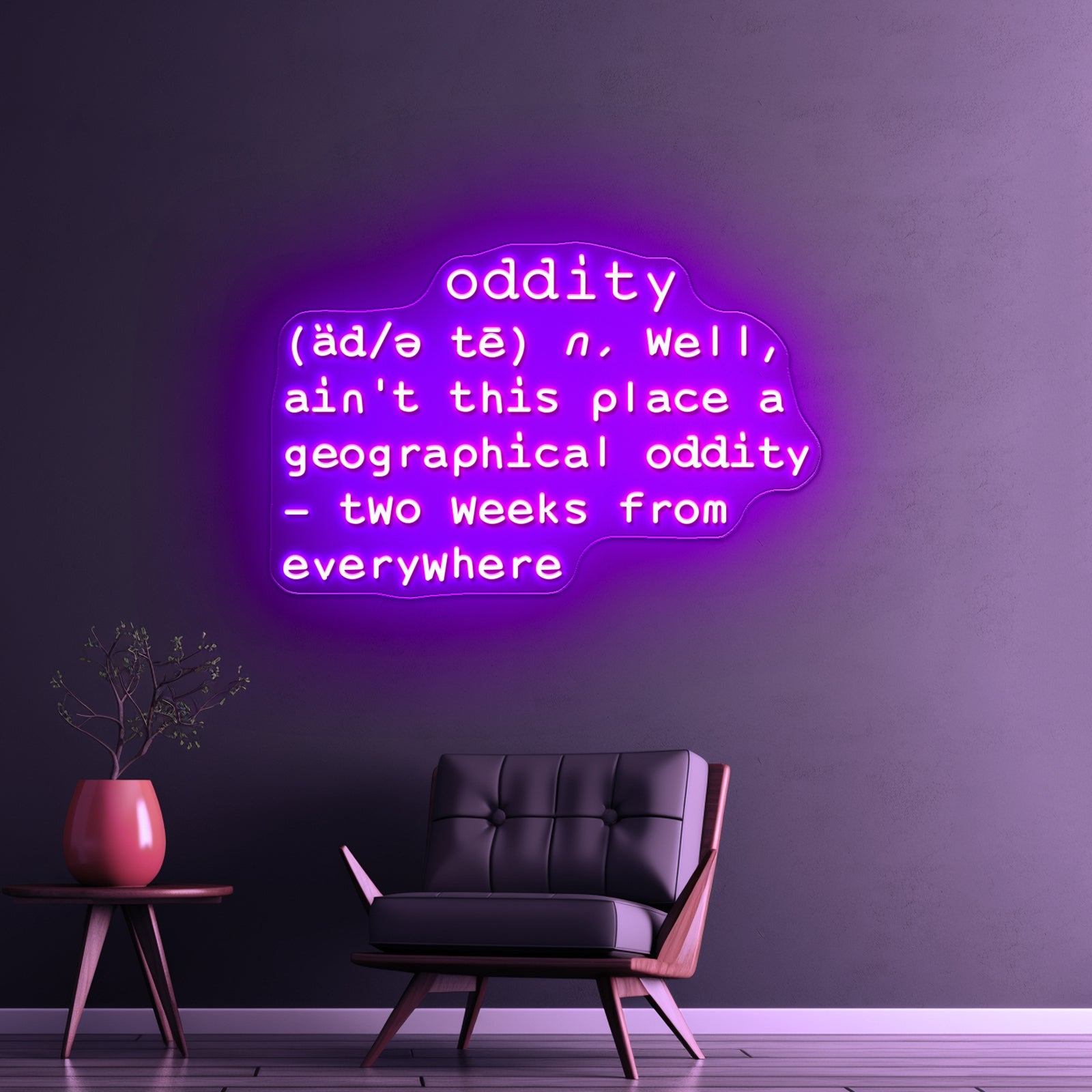 Geographical Oddity Artwork Neon Led Signs