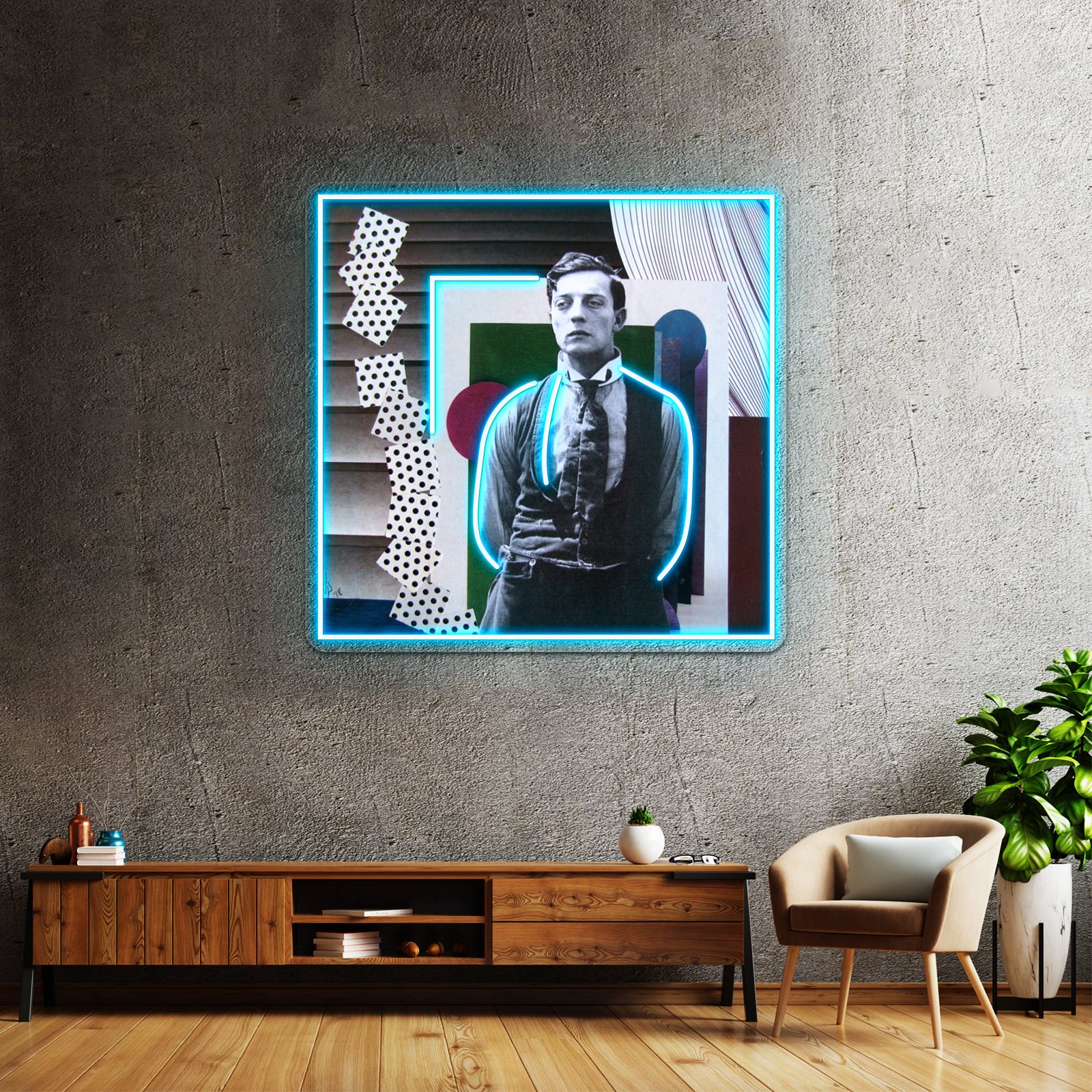 Geometric Buster Collage Wall Artwork Neon Signs | Shineneon