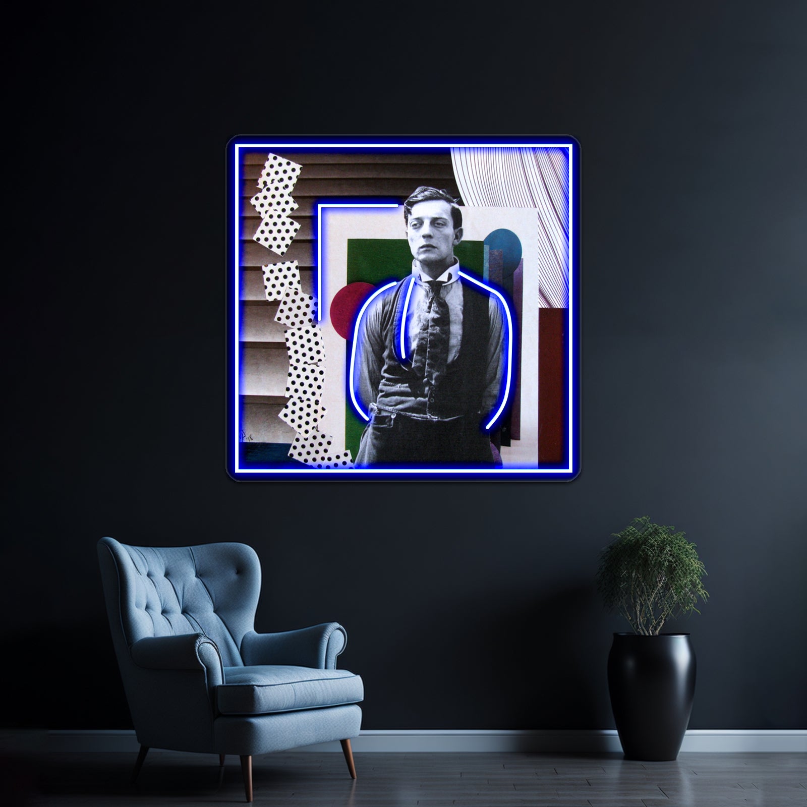 Geometric Buster Collage Wall Artwork Neon Signs | Shineneon