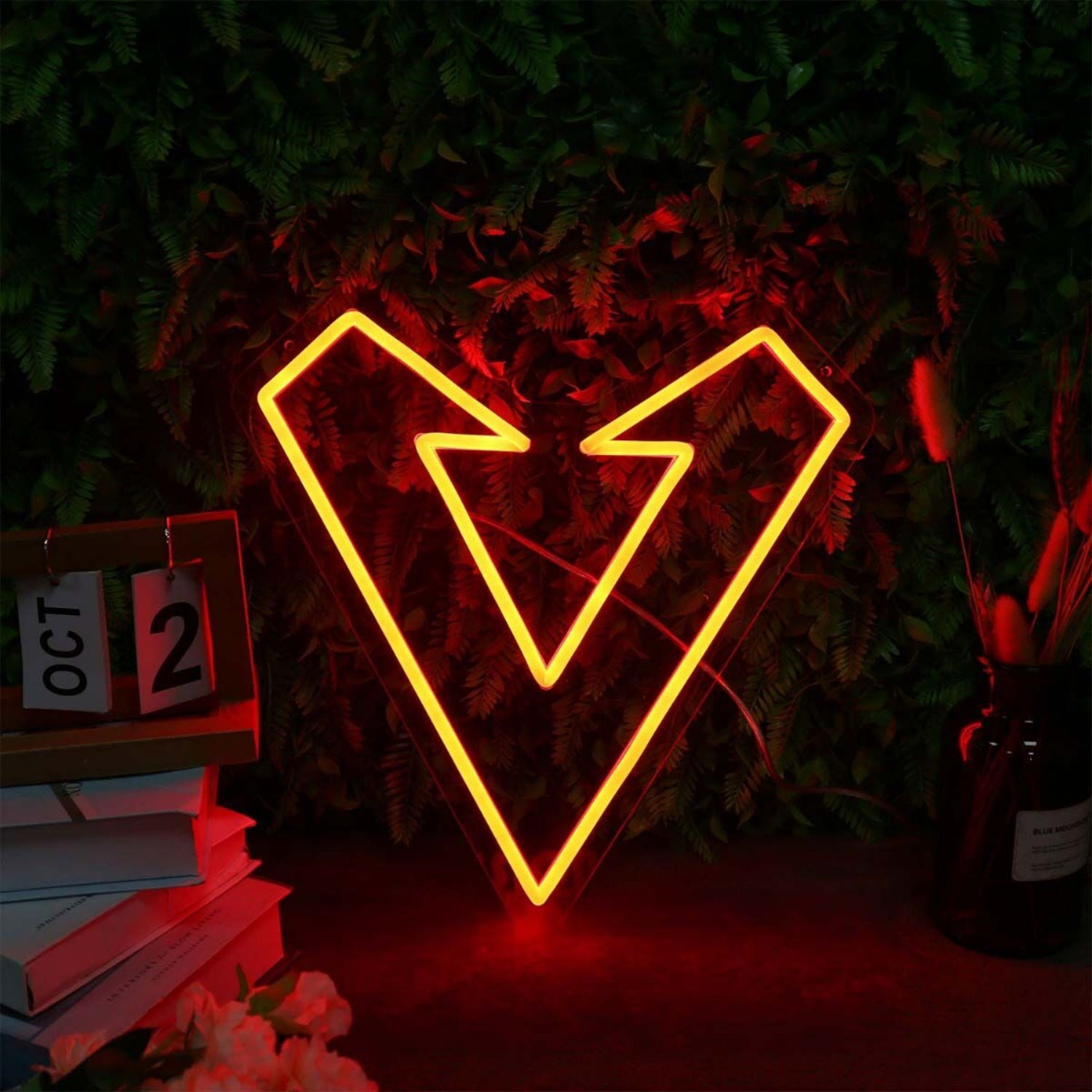 Geometric Heart Red Neon Sign | Shineneon