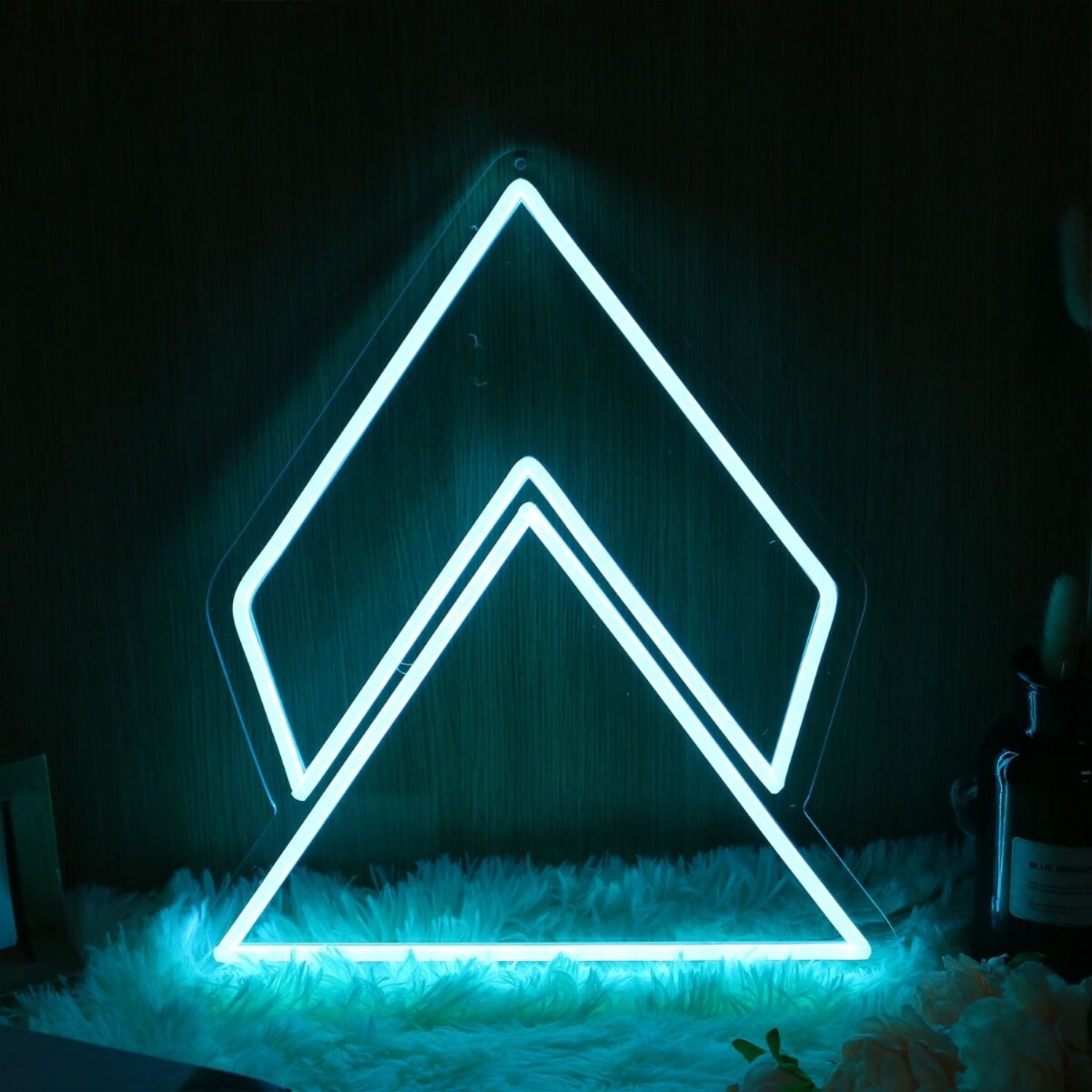 Geometric Triangle Blue Neon Sign | Shineneon