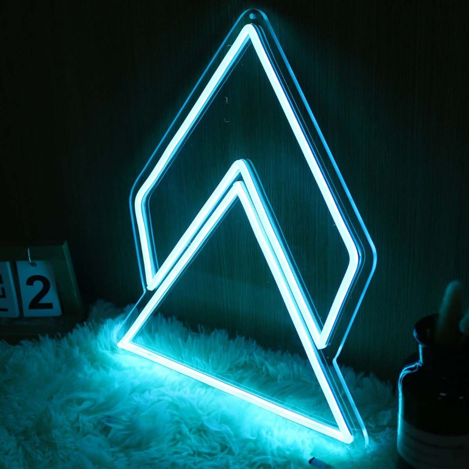 Geometric Triangle Blue Neon Sign | Shineneon
