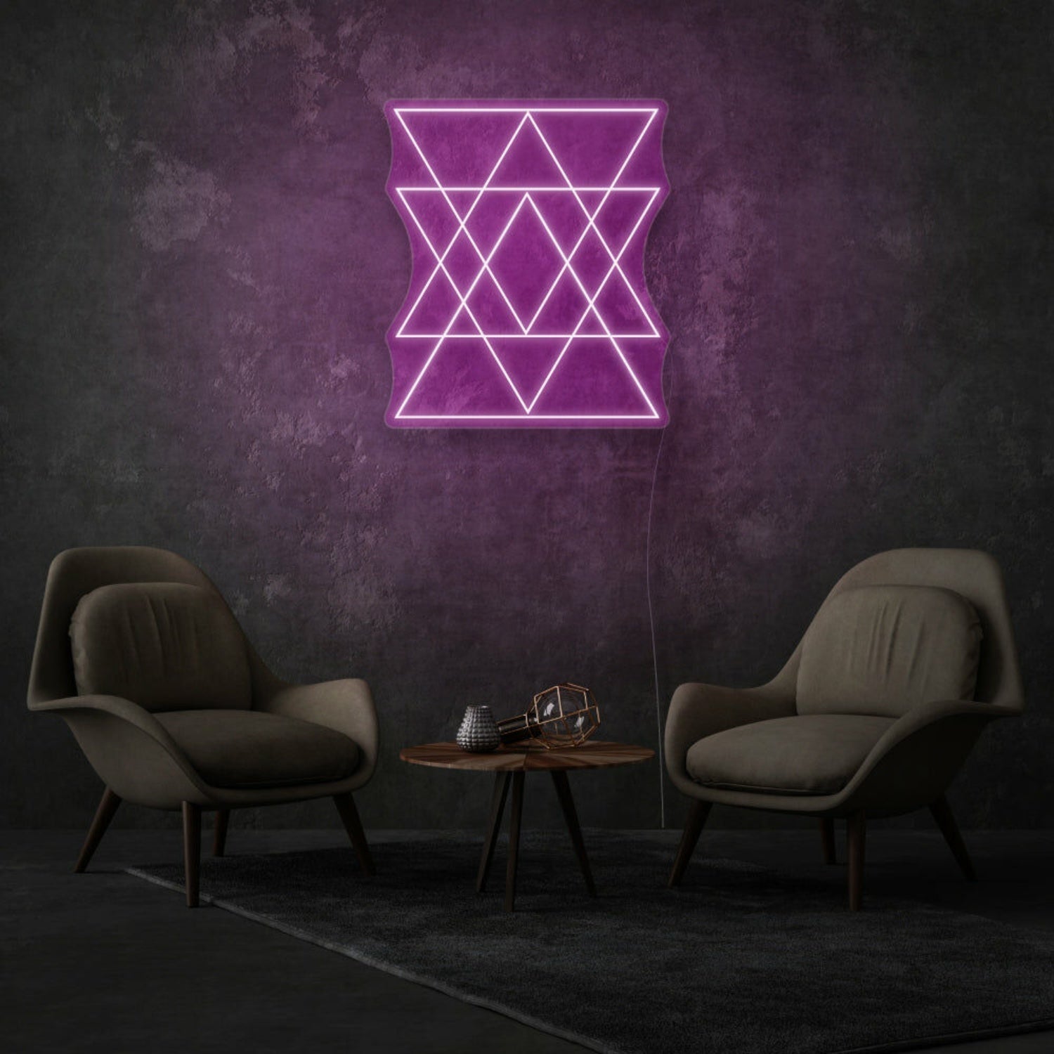Geometric Triangles Neon Contemporary And Artistic - Shineneon