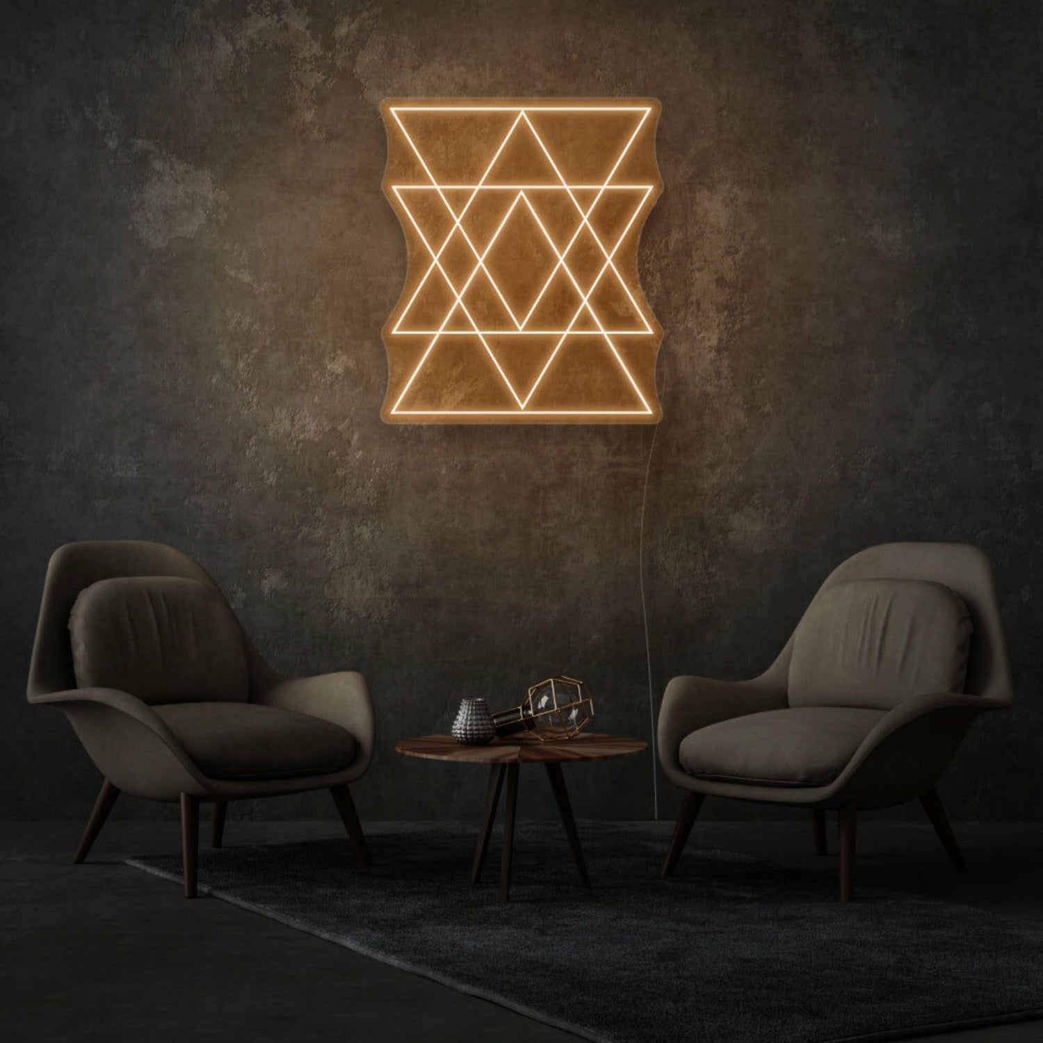 Geometric Triangles Neon Contemporary And Artistic - Shineneon