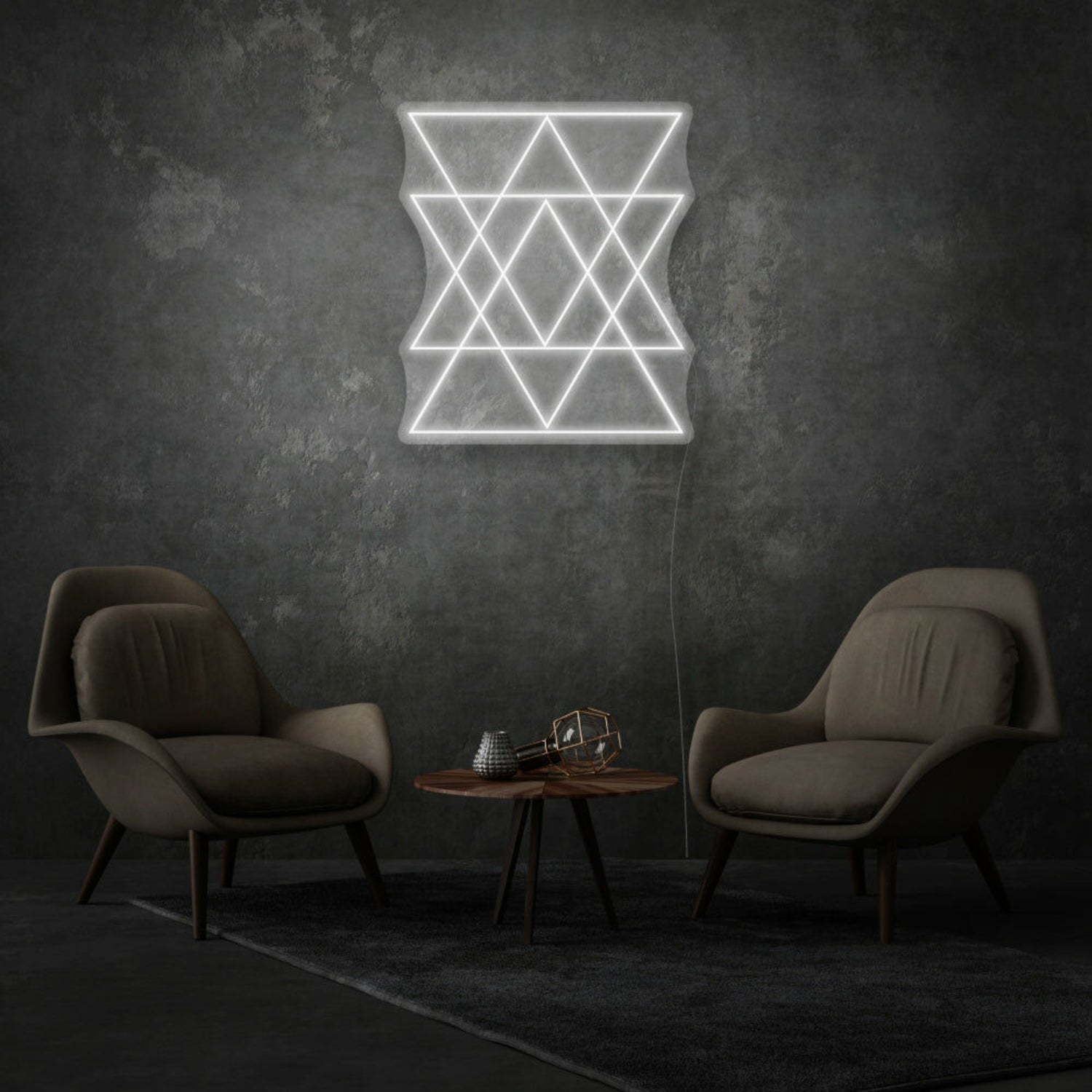 Geometric Triangles Neon Contemporary And Artistic - Shineneon