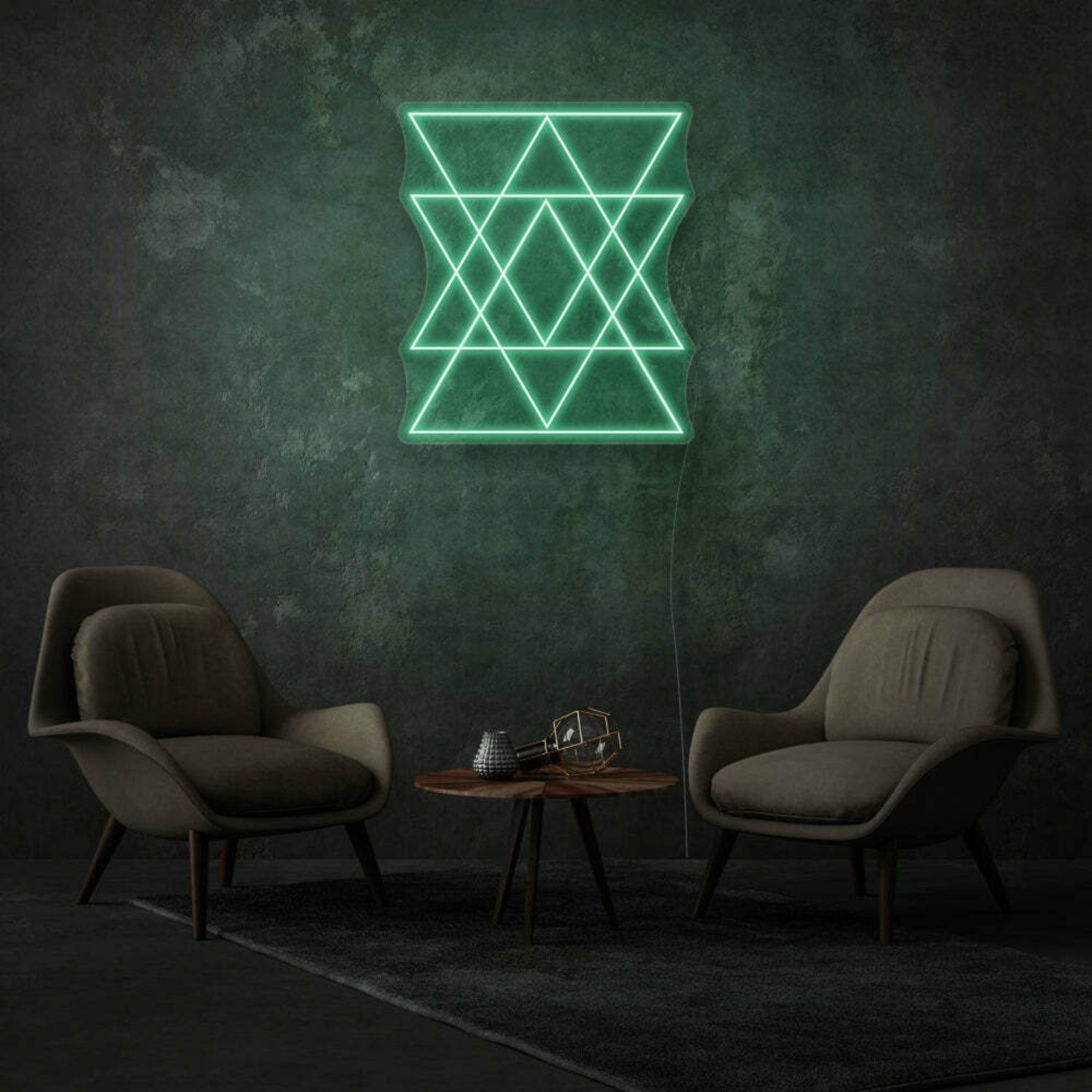 Geometric Triangles Neon Contemporary And Artistic - Shineneon