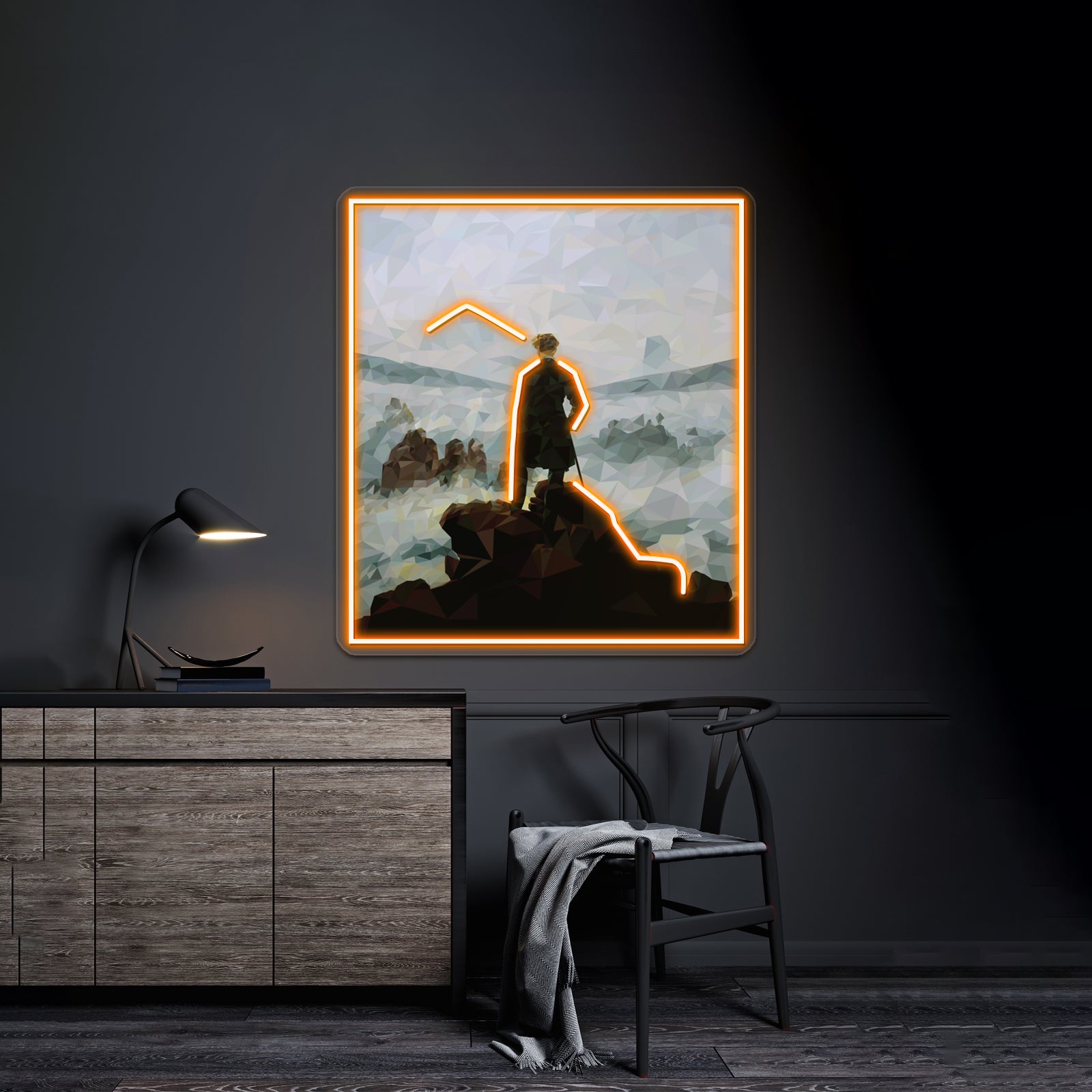 Geometric Wanderer Wall Artwork Neon Signs | Shineneon