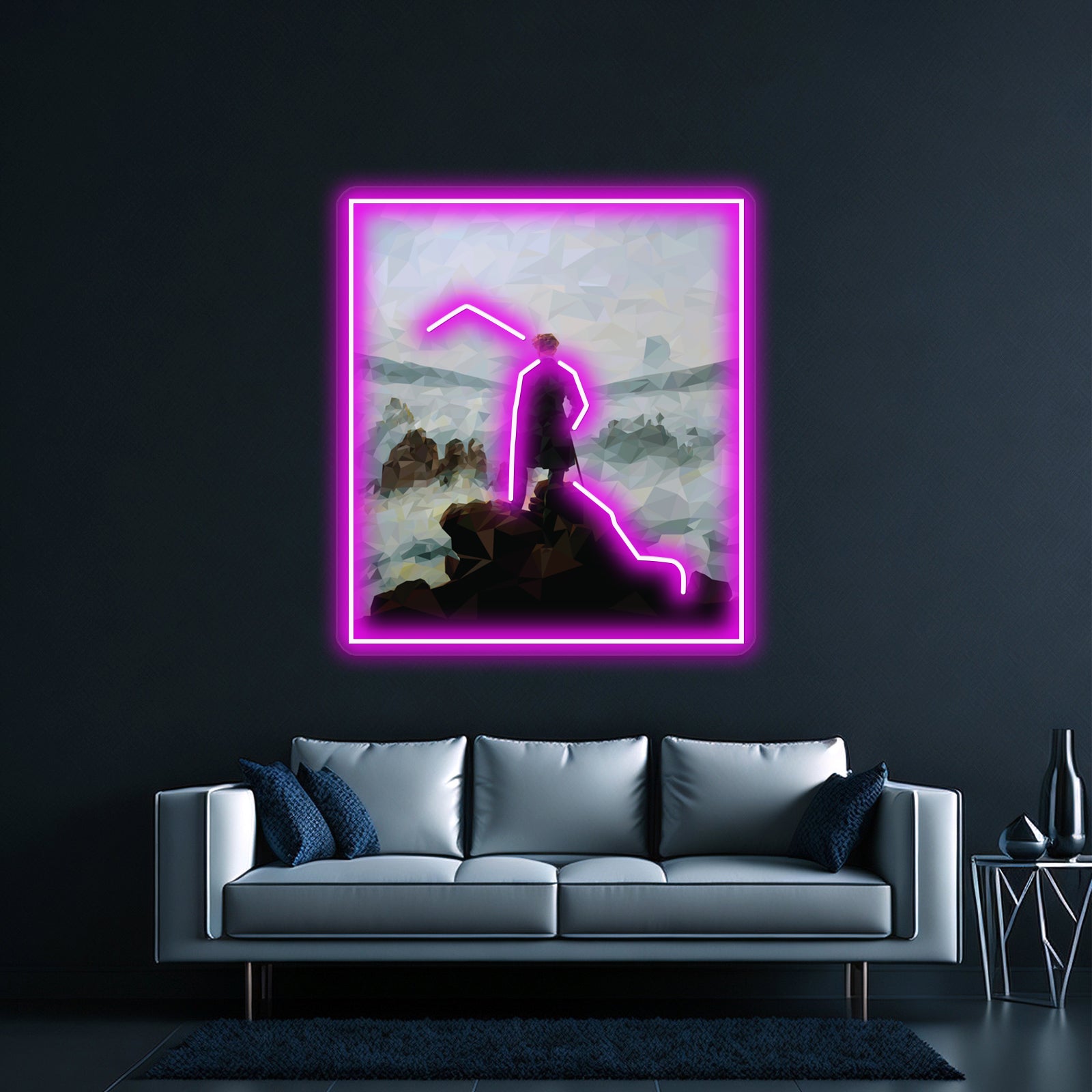 Geometric Wanderer Wall Artwork Neon Signs | Shineneon