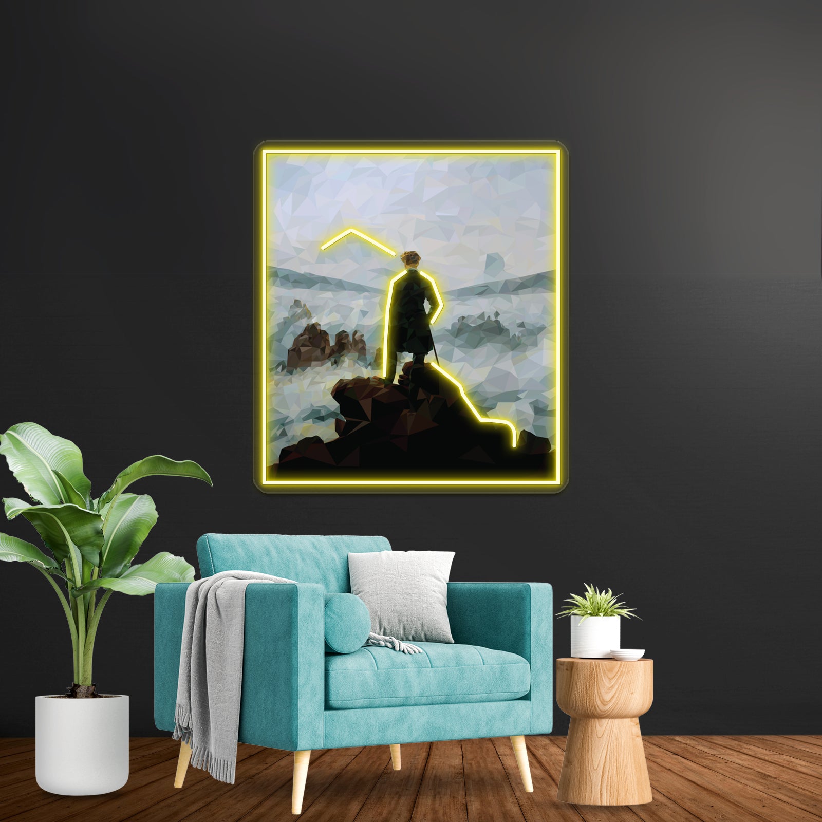 Geometric Wanderer Wall Artwork Neon Signs | Shineneon