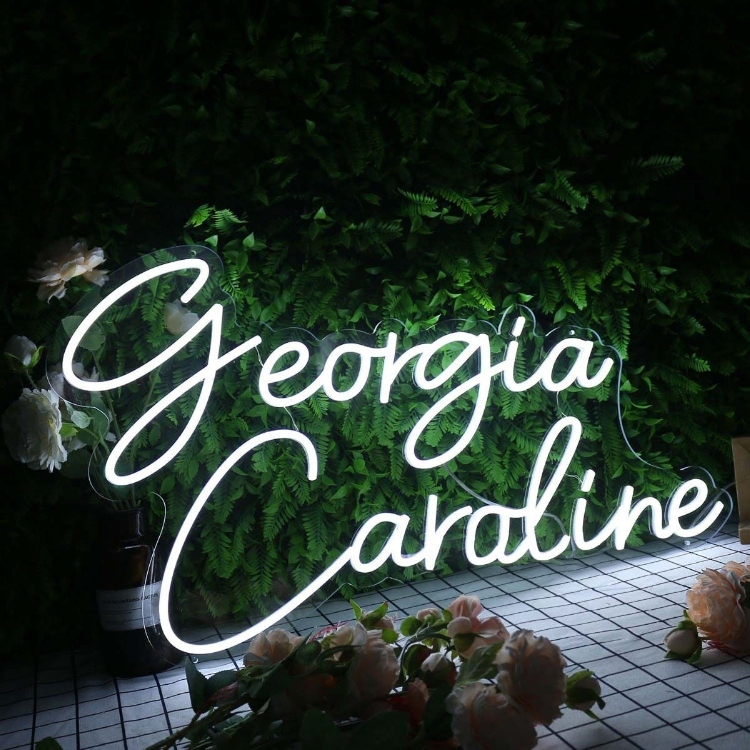 Georgia Caroline White Led Neon Sign - Shineneon