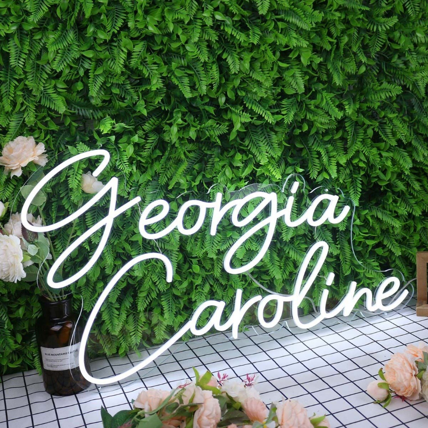 Georgia Caroline White Led Neon Sign - Shineneon