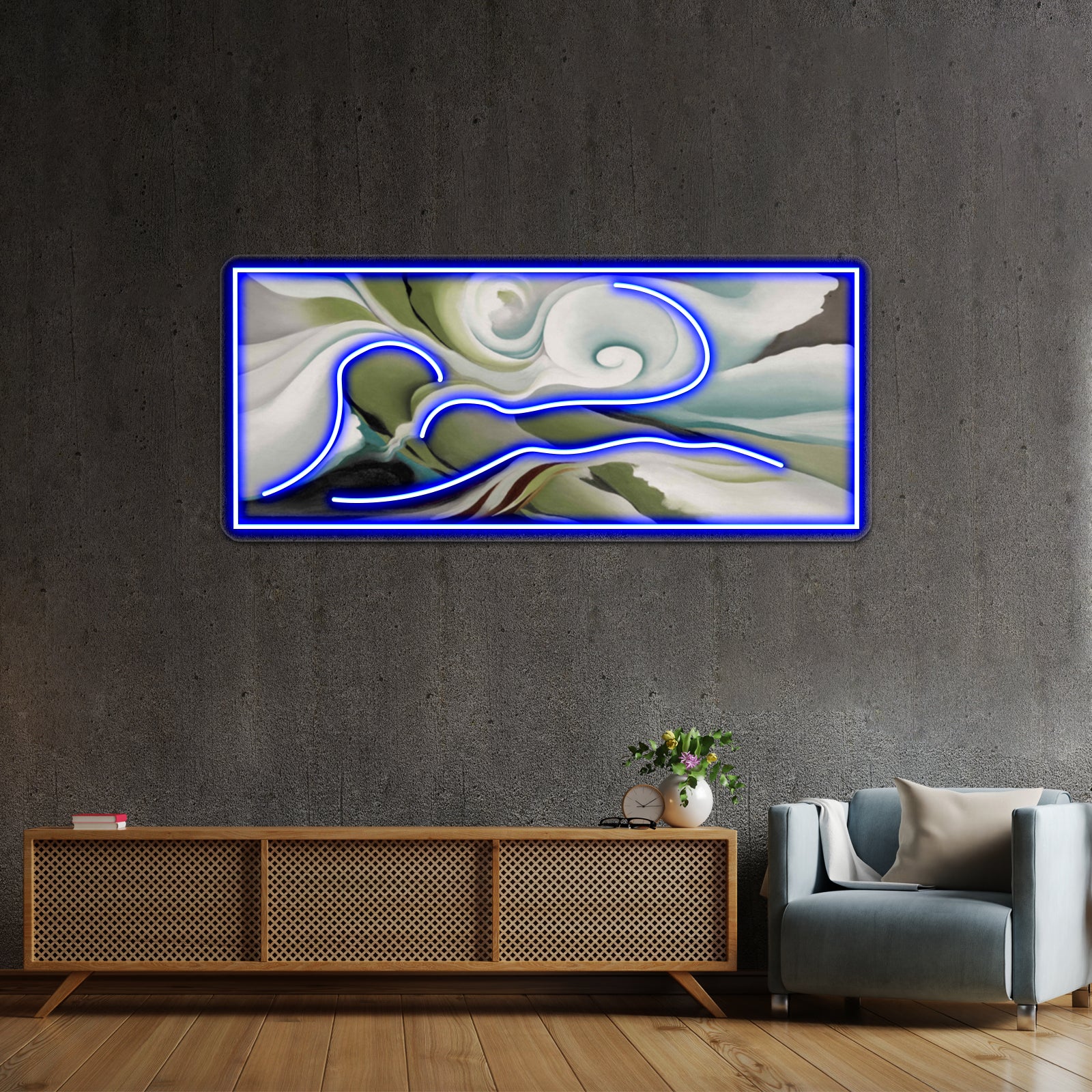 Georgia Okeeffe Nature Forms Gaspe Wall Artwork Neon Signs | Shineneon