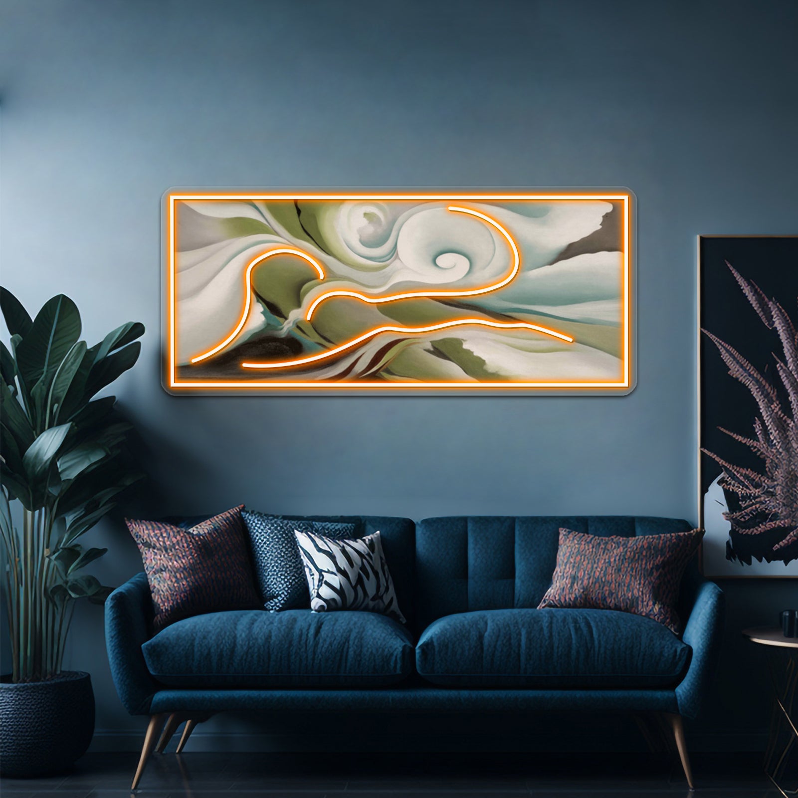 Georgia Okeeffe Nature Forms Gaspe Wall Artwork Neon Signs | Shineneon