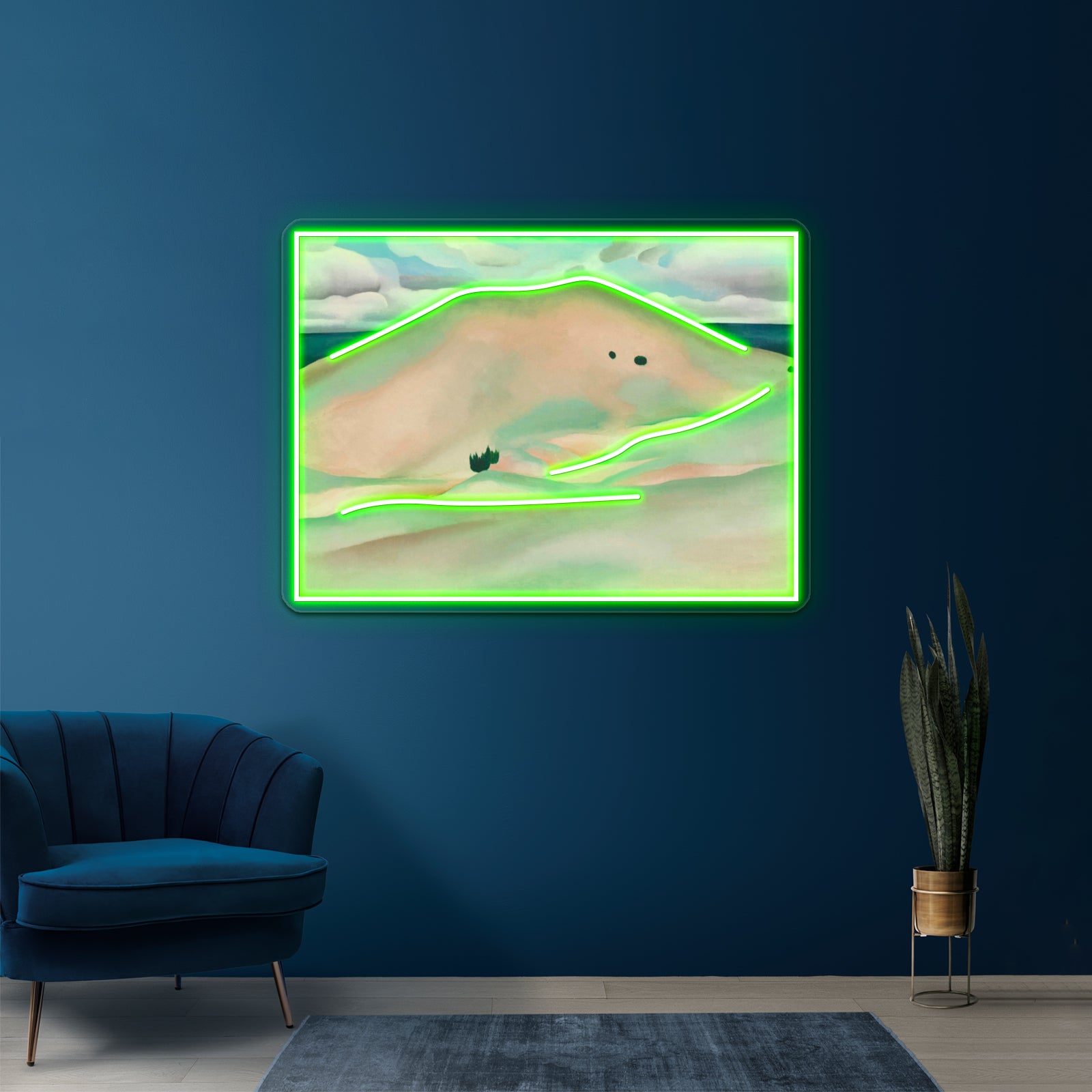 Georgia Okeeffe New Mexico Near Taos Wall Artwork Neon Signs | Shineneon