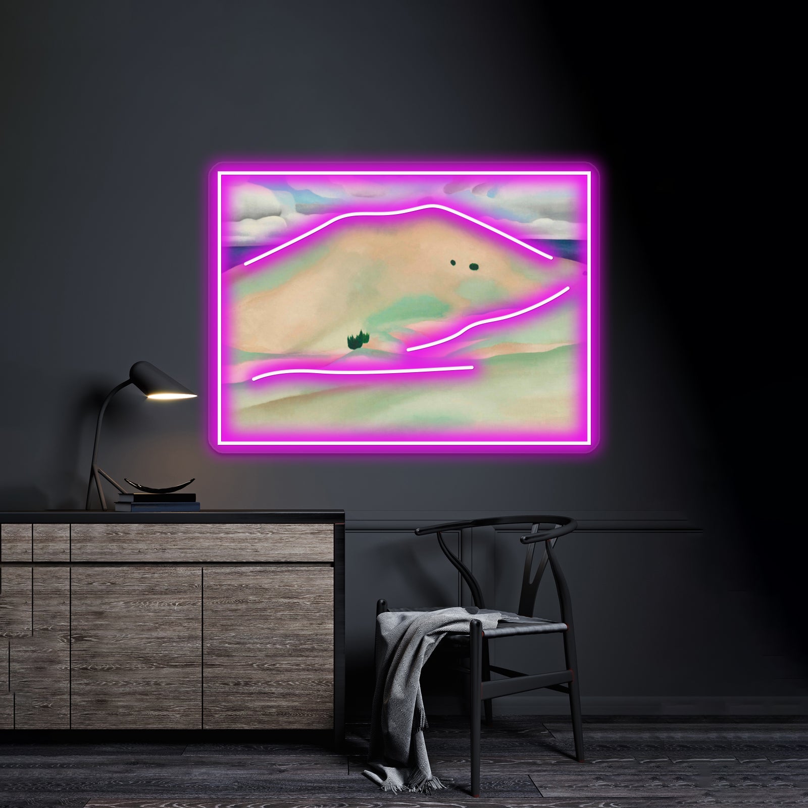 Georgia Okeeffe New Mexico Near Taos Wall Artwork Neon Signs | Shineneon