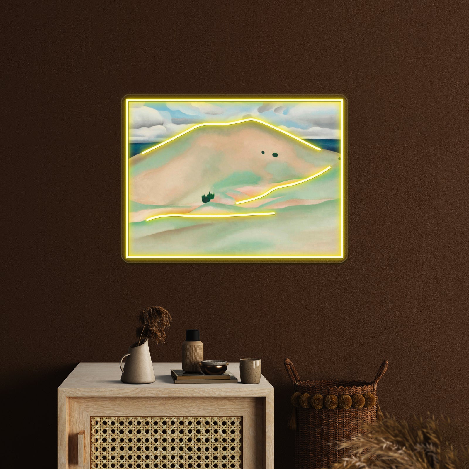 Georgia Okeeffe New Mexico Near Taos Wall Artwork Neon Signs | Shineneon