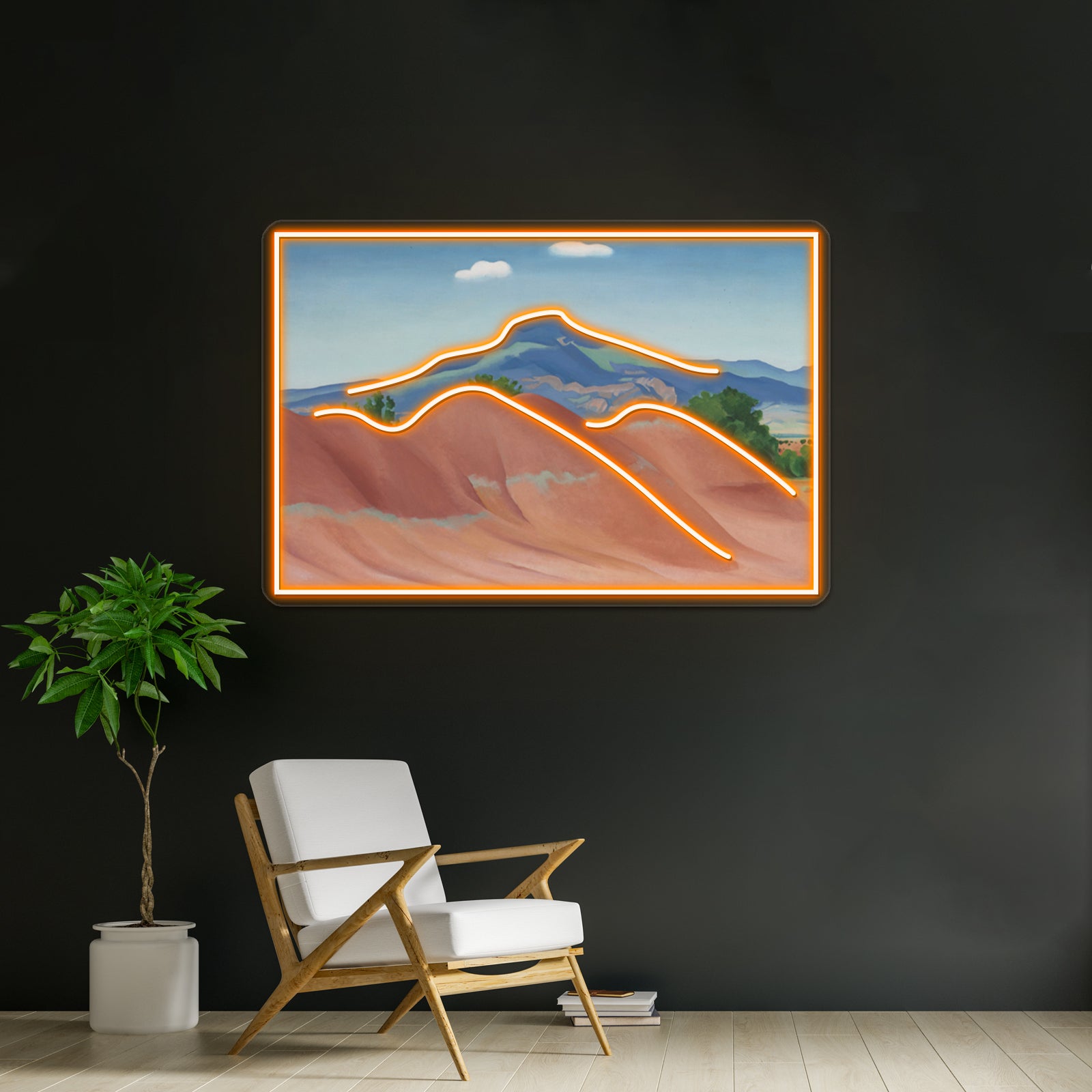 Georgia Okeeffe Red Hills Wall Artwork Neon Signs | Shineneon