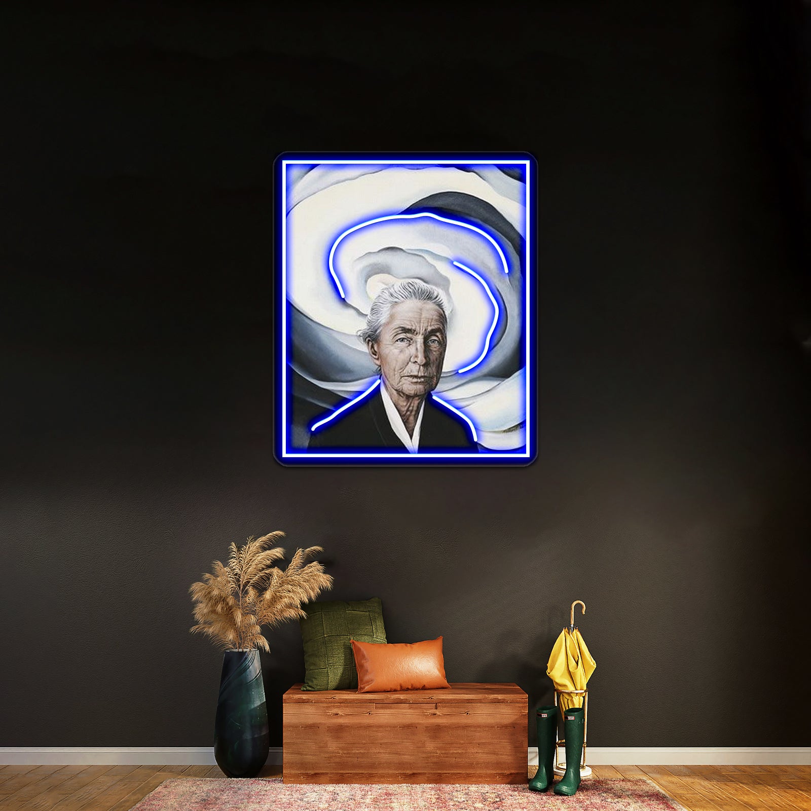 Georgia Okeeffe Self Portrait Wall Artwork Neon Signs | Shineneon