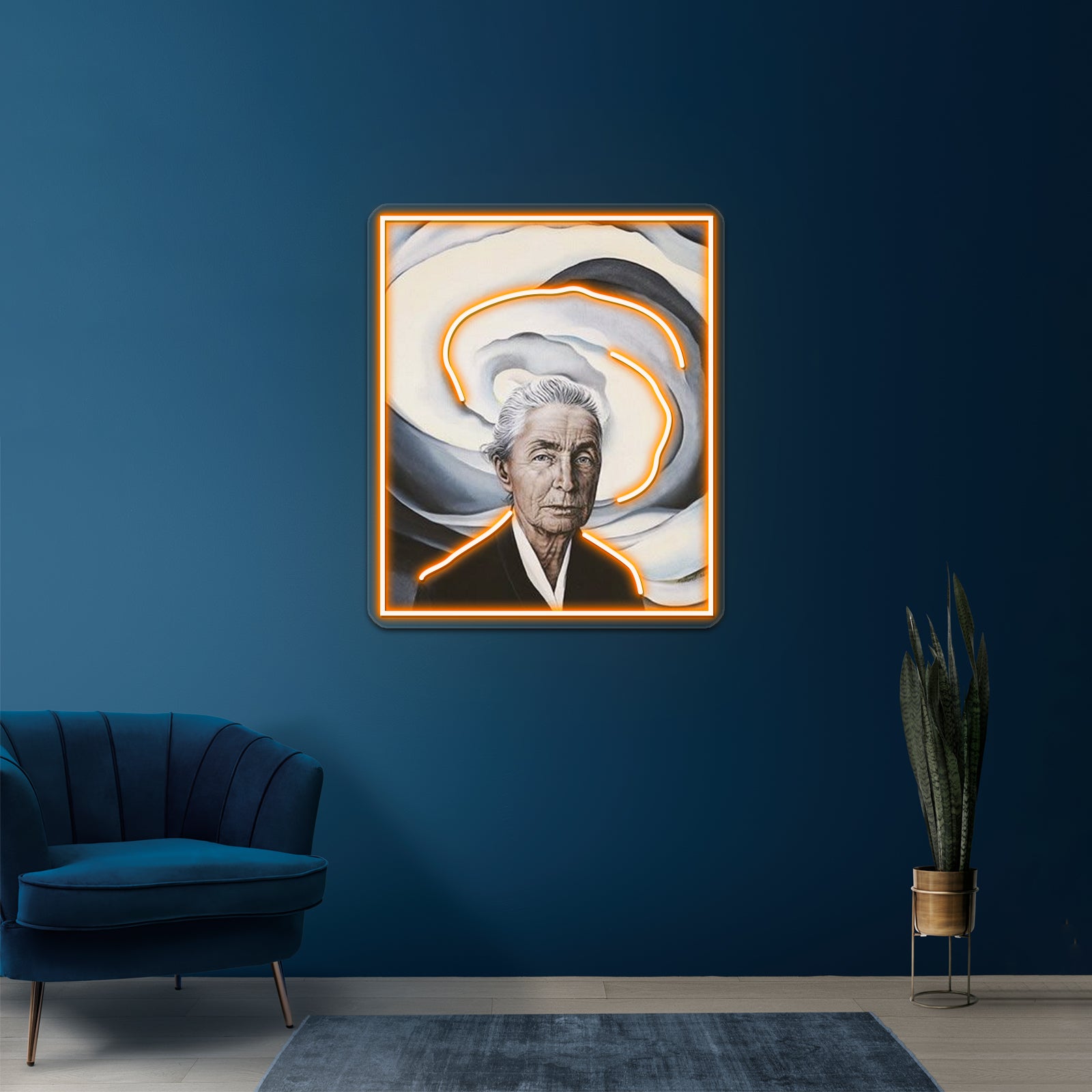 Georgia Okeeffe Self Portrait Wall Artwork Neon Signs | Shineneon