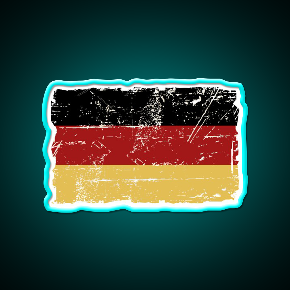 German Flag Vintage Look Beer Bar Decor Led Neon Sign Rgb Color - Size and dimension reference