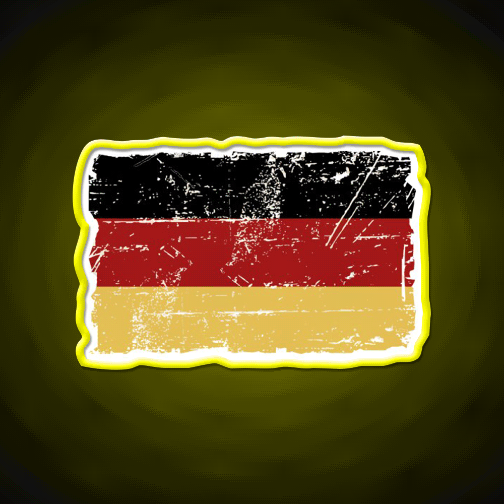 German Flag Vintage Look Beer Bar Decor Led Neon Sign Rgb Color - Custom LED neon sign front view