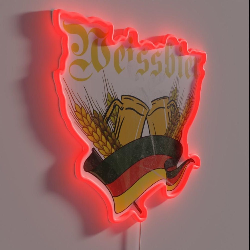 German Wheat Beer Beer Drinker Rgb Led Neon Sign - Shineneon