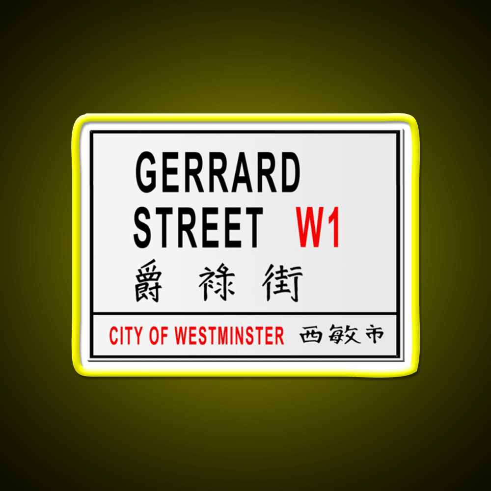 Gerrard Street China Town London Sign Asian Cultural Led Neon Sign Rgb Color - Shineneon