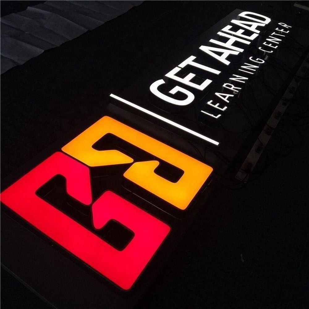 Get Ahead With Logo 3D Frontlit Letters Metal Led Sign - Shineneon
