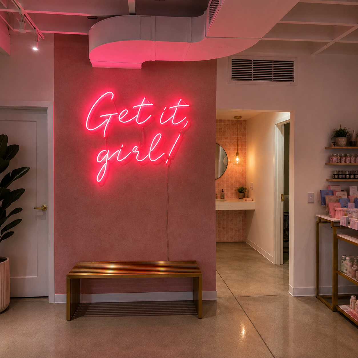 Get It Girl LED Neon Sign Wall Neon Sign - 03 Real Lifestyle Scene