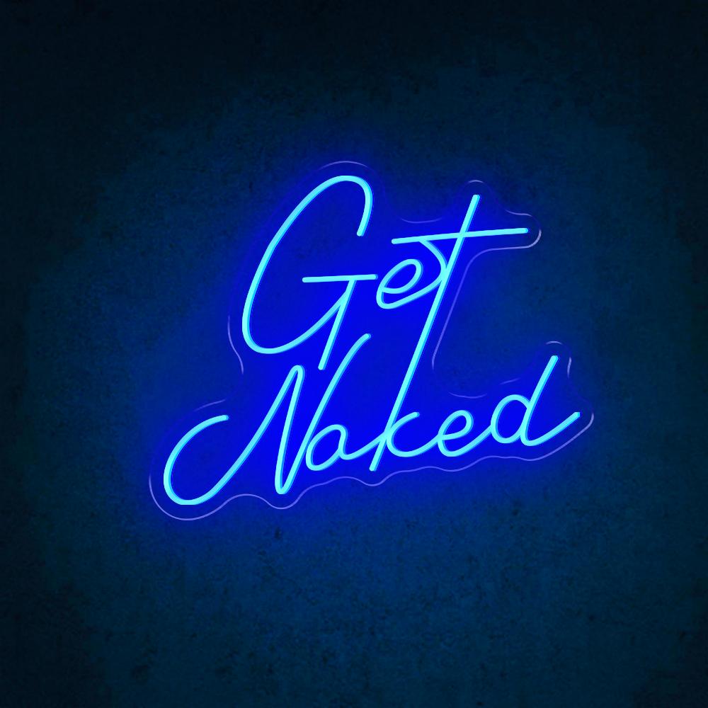 Get Naked Red Handwritten-Style Led Neon Sign For Romantic Floral Bar Decor | Shineneon
