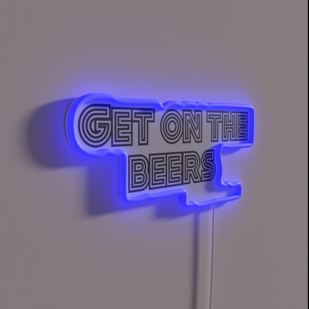 Get On The Beer Daniel Andrew Rgb Led Neon Sign - Shineneon