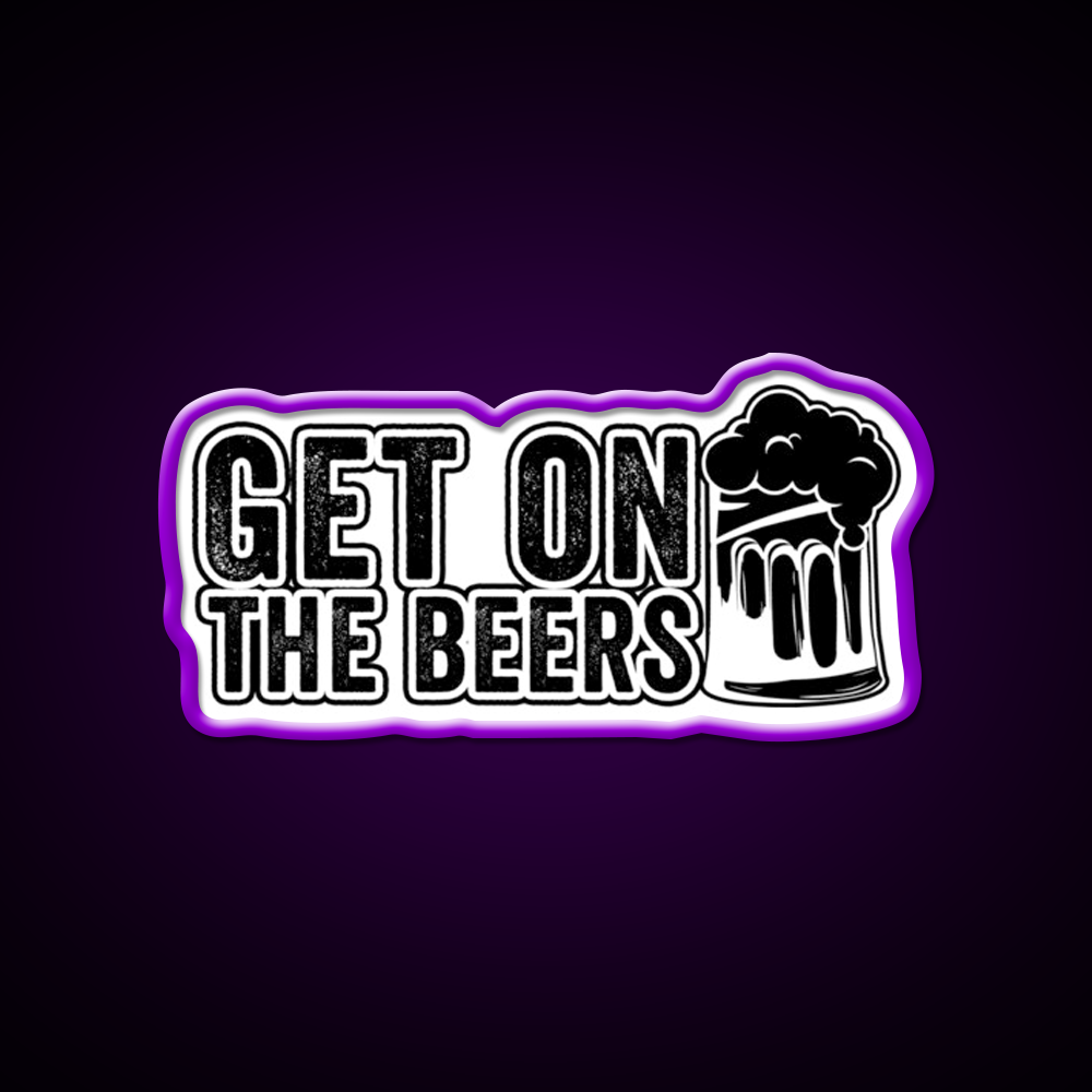 Get On The Beer Man Cave Bar Led Neon Sign Bar Decor Rgb Color - LED neon sign view 9